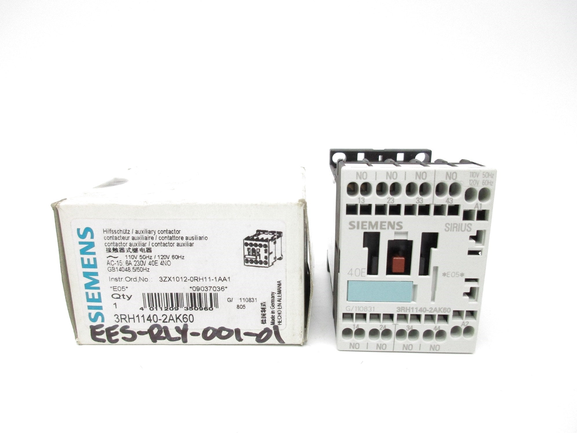 SIEMENS 3RH1140-2AK60 6A 230V NSMP