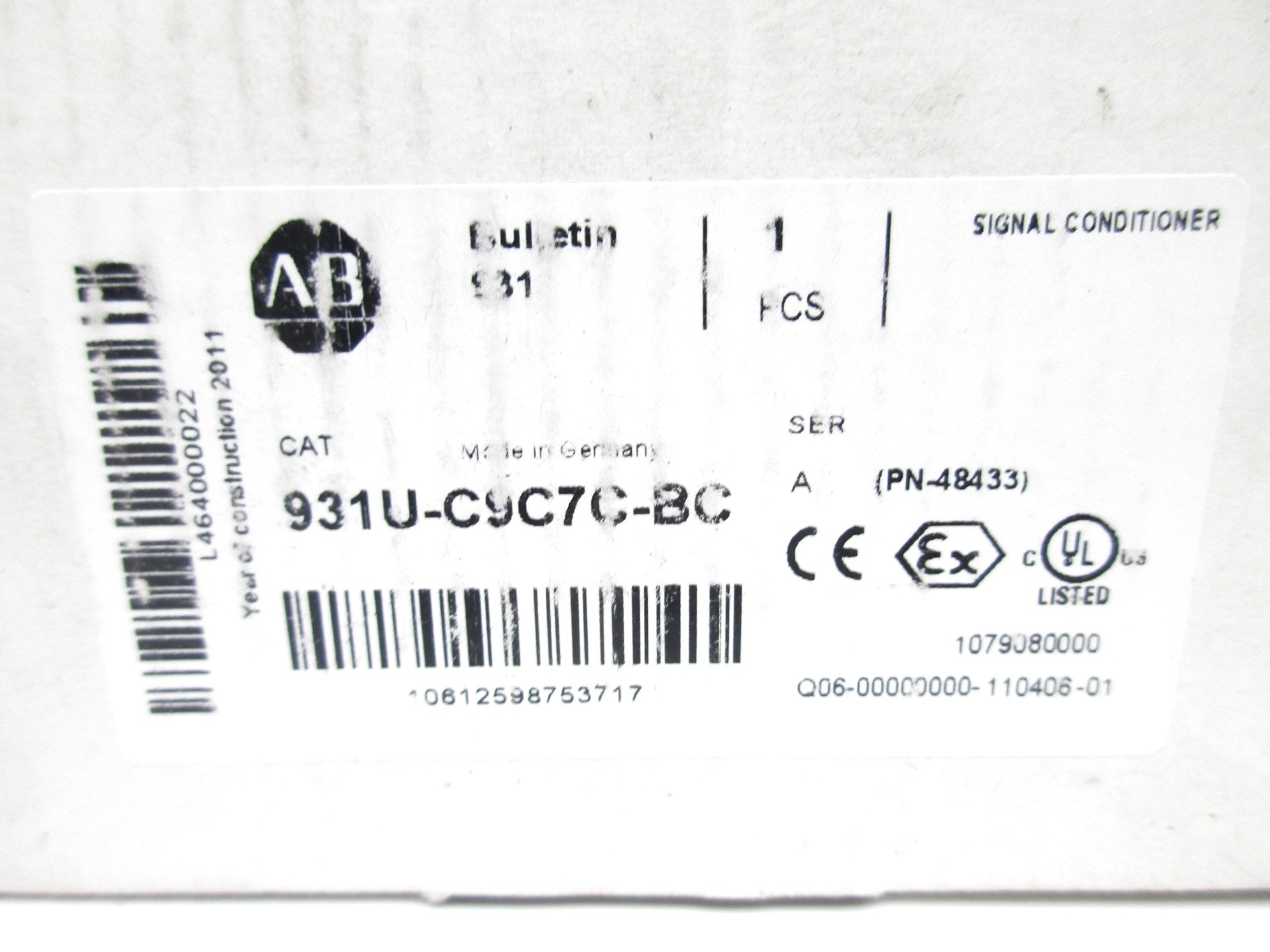 ALLEN BRADLEY 931U-C9C7C-BC SER. A (WH) NSMP