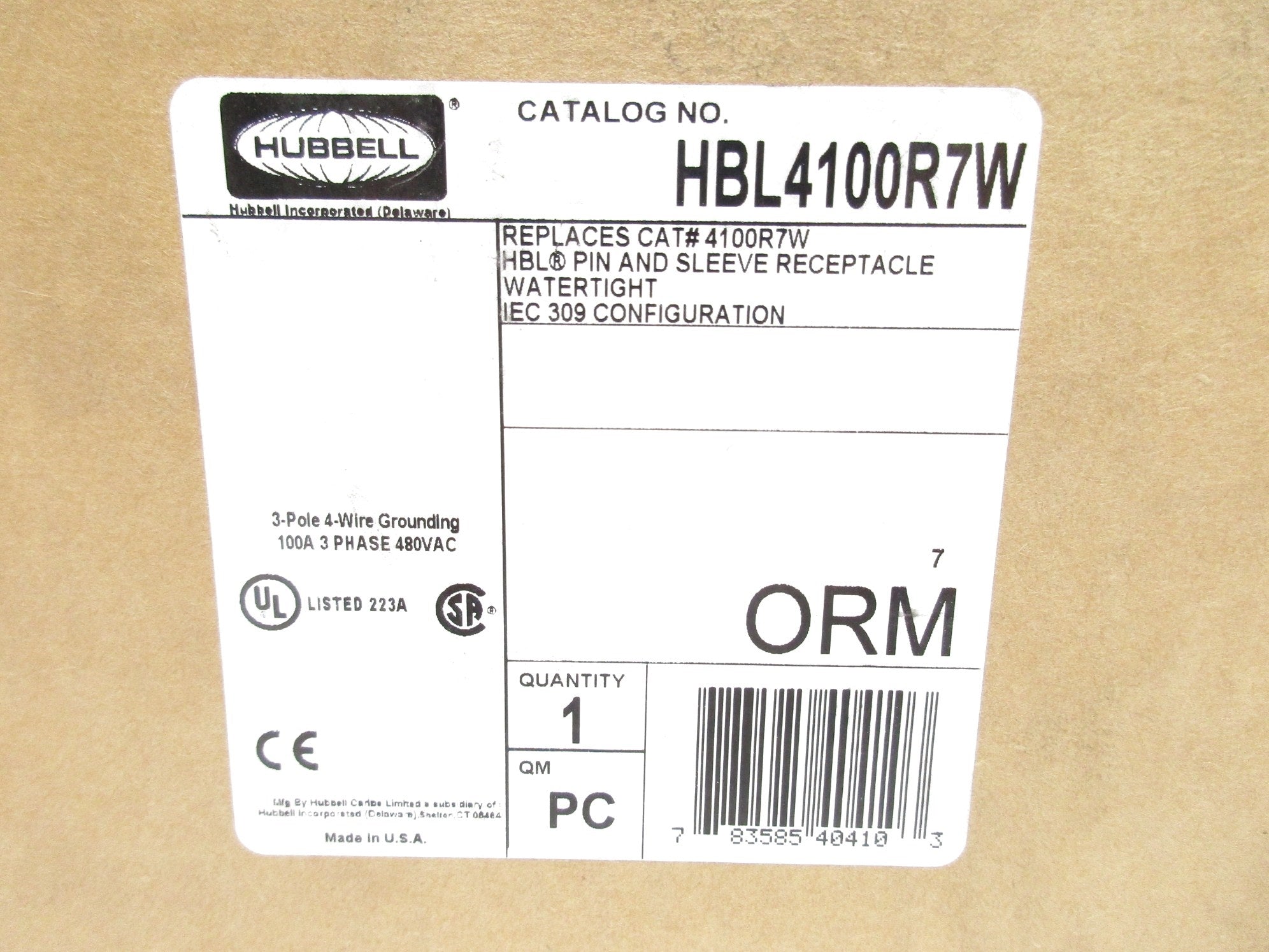HUBBELL HBL4100R7W NSMP