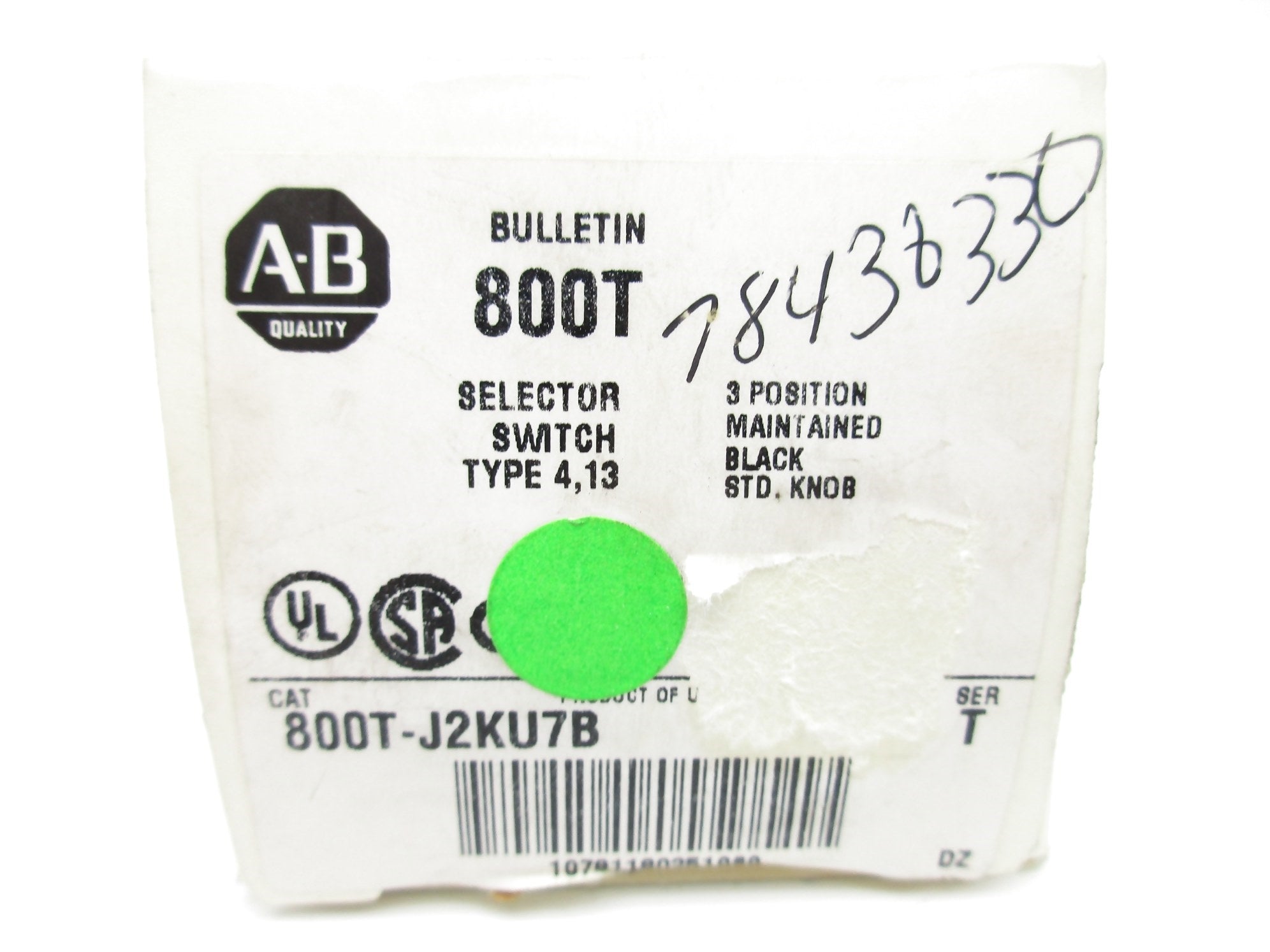 ALLEN BRADLEY 800T-J2KU7B SER. T (WH) NSMP