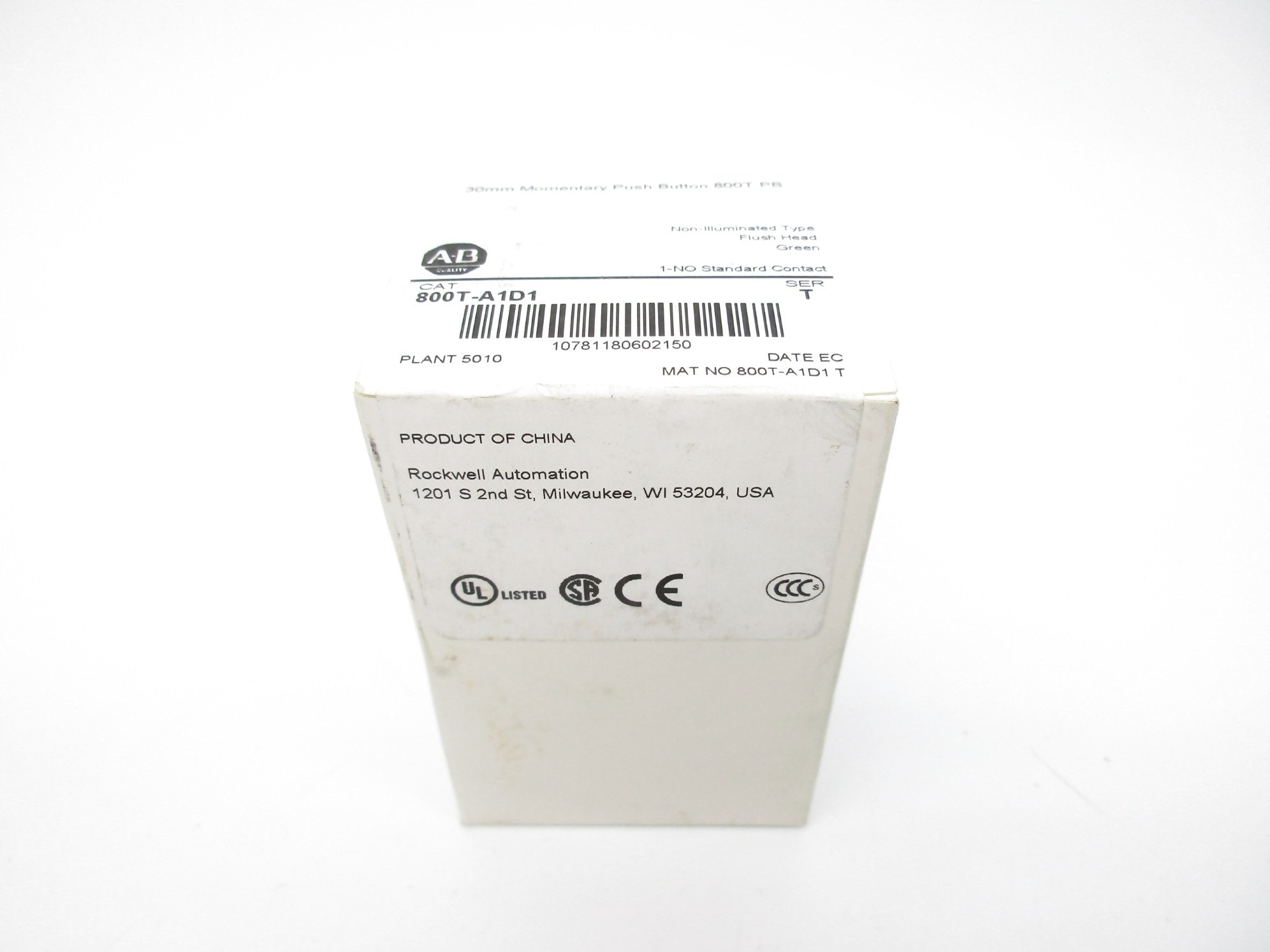 ALLEN BRADLEY 800T-A1D1 SER. T (WH) NSFS