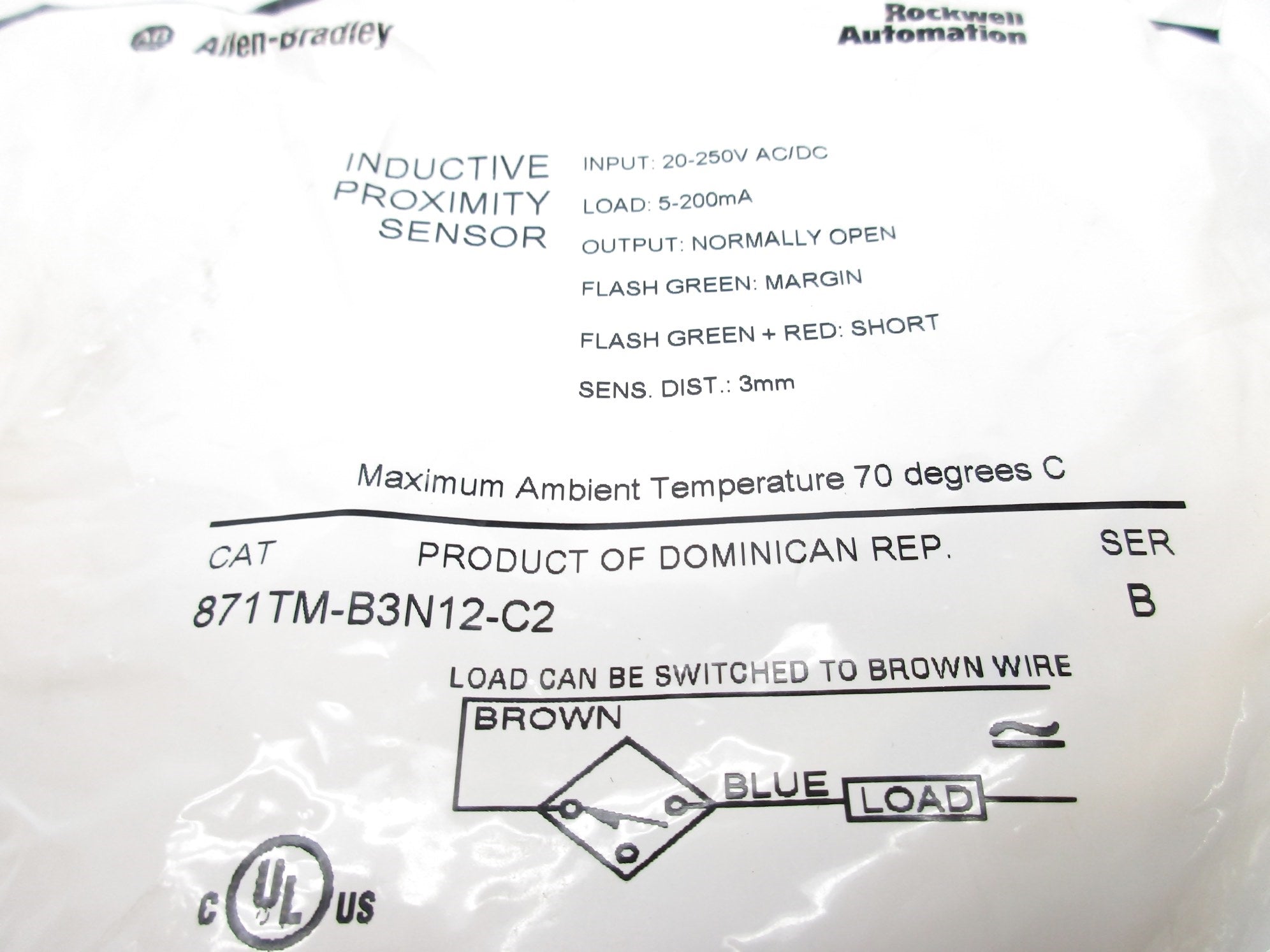 ALLEN BRADLEY 871TM-B3N12-C2 SER. B NSMP