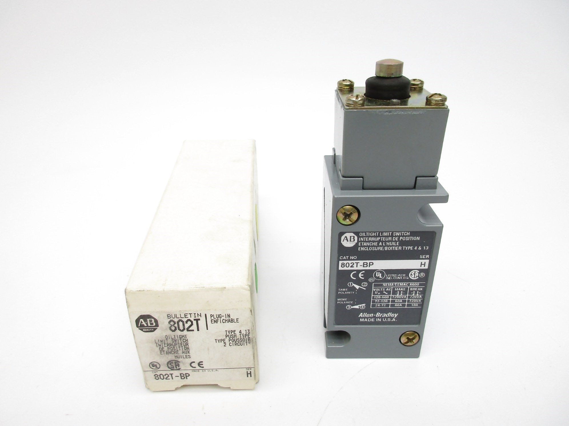 ALLEN BRADLEY 802T-BP SER. H (WH) NSMP