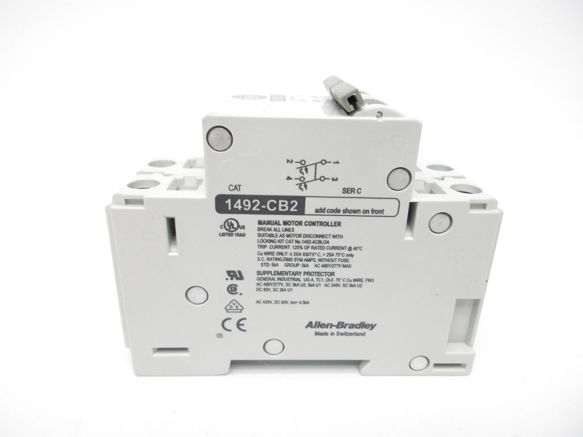 ALLEN BRADLEY 1492-CB2G030 SER. C 3A 277V (WH) NSMP