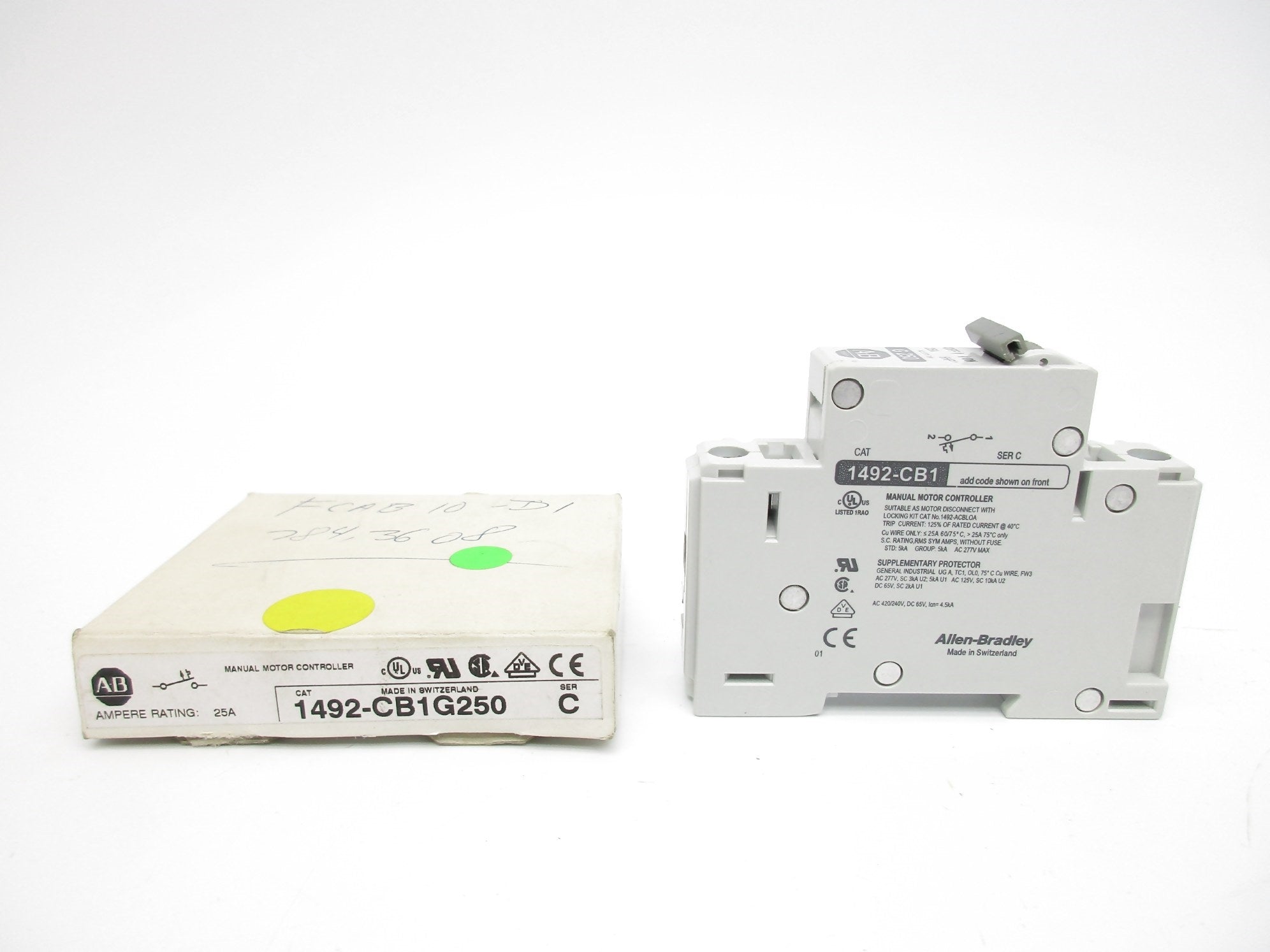ALLEN BRADLEY 1492-CB1G250 SER. C 25A 277V (WH) NSMP