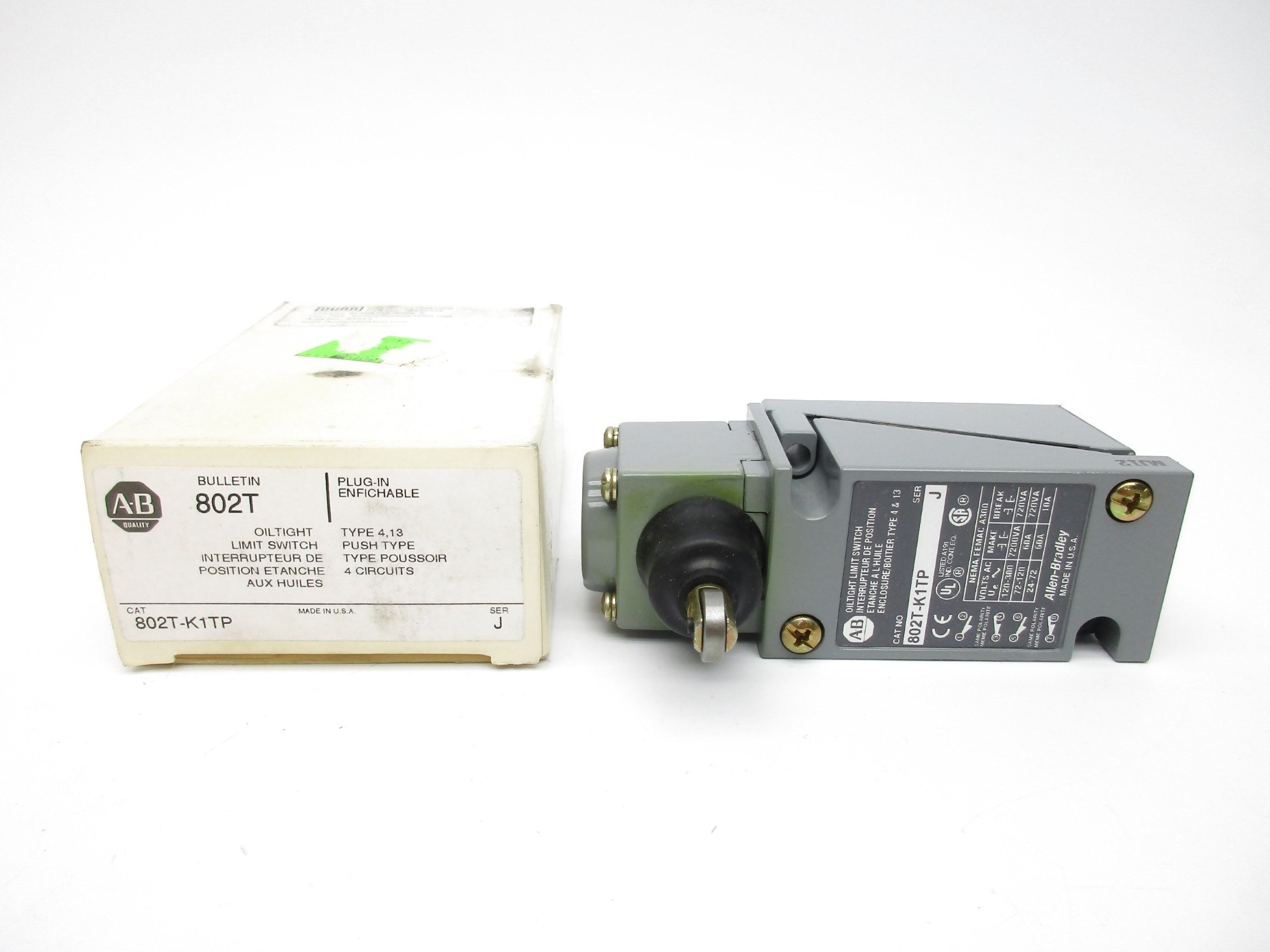 ALLEN BRADLEY 802T-K1TP SER. J (WH) NSMP