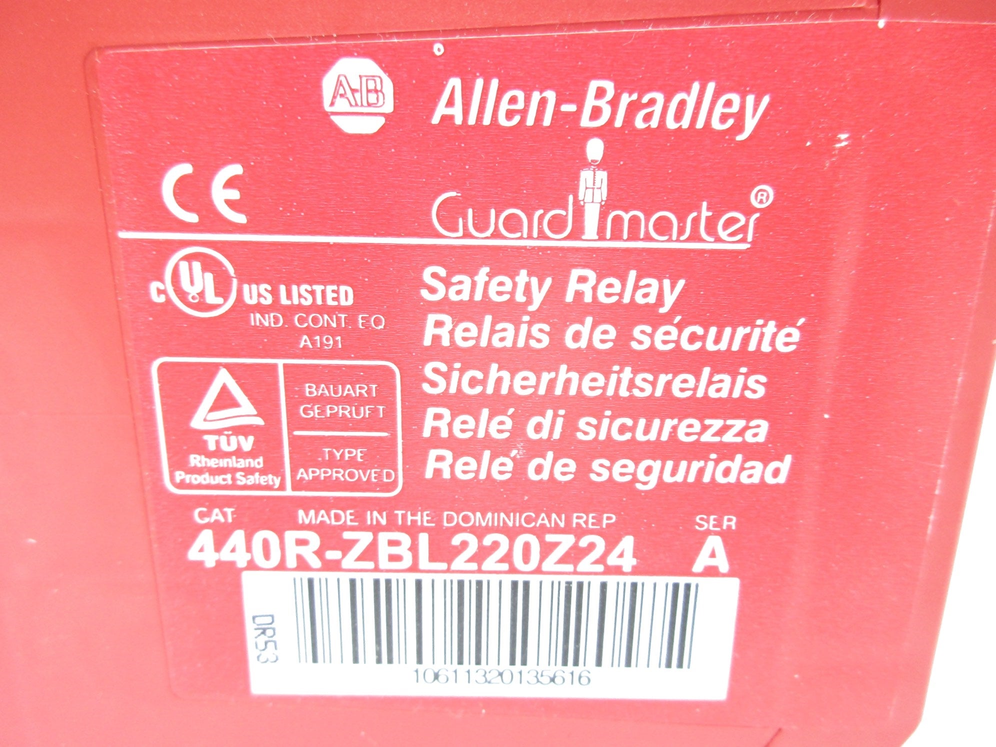 ALLEN BRADLEY 440R-ZBL220Z24 SER. A 0.75A 240VDC NSMP