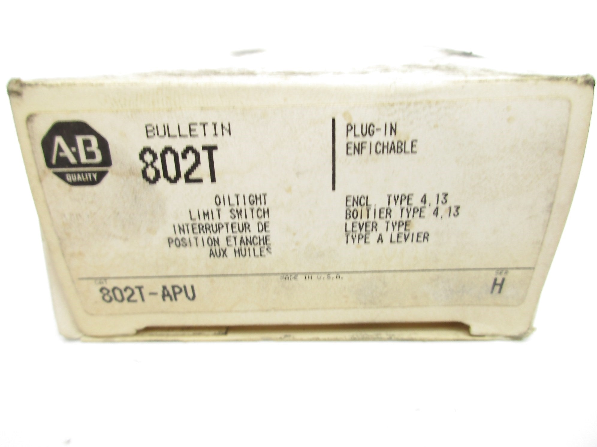 ALLEN BRADLEY 802T-APU SER. H (WH) NSMP