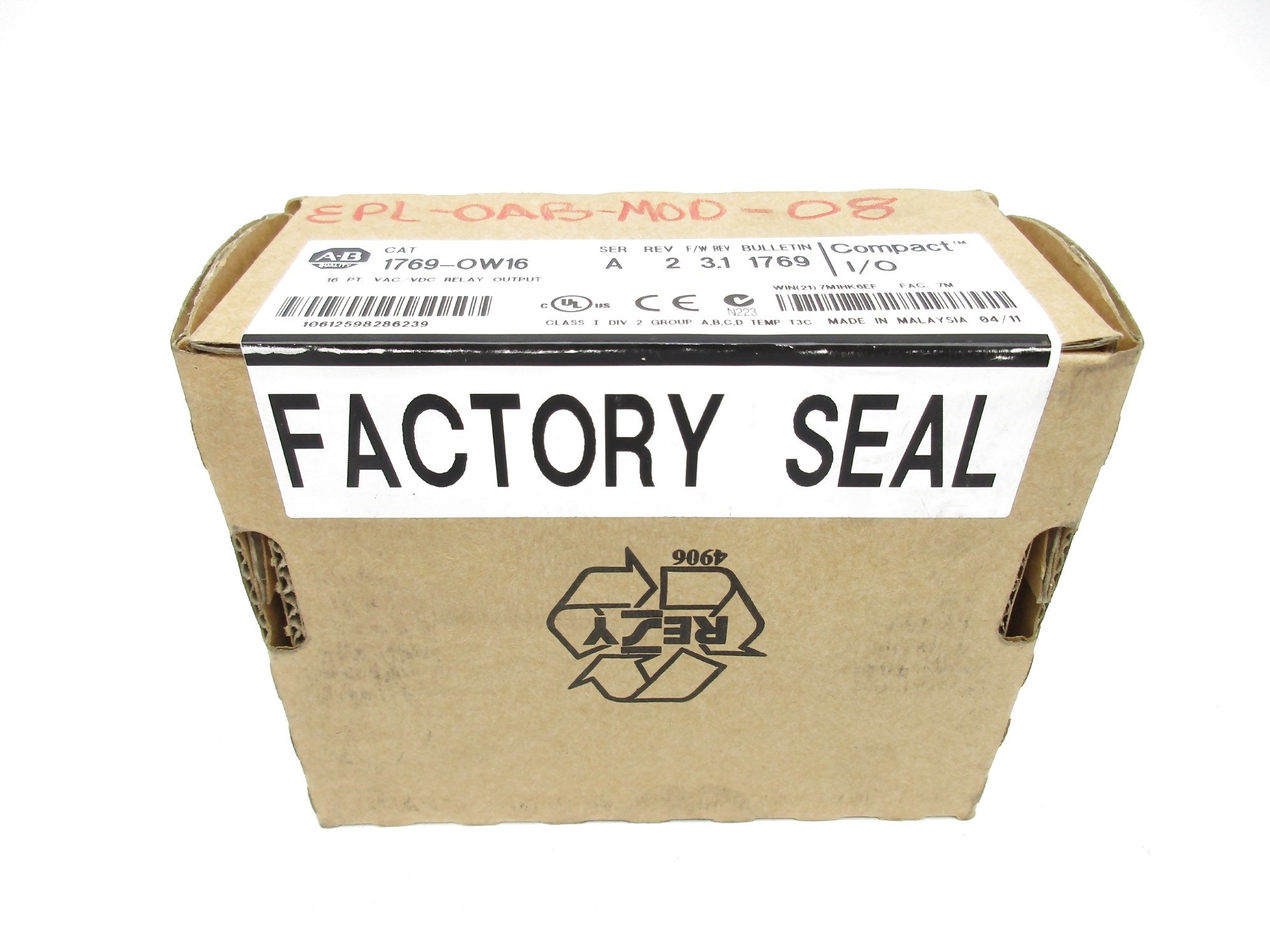 ALLEN BRADLEY 1769-OW16 SER. A F/W 3.1 DATE: 2011 NSFS