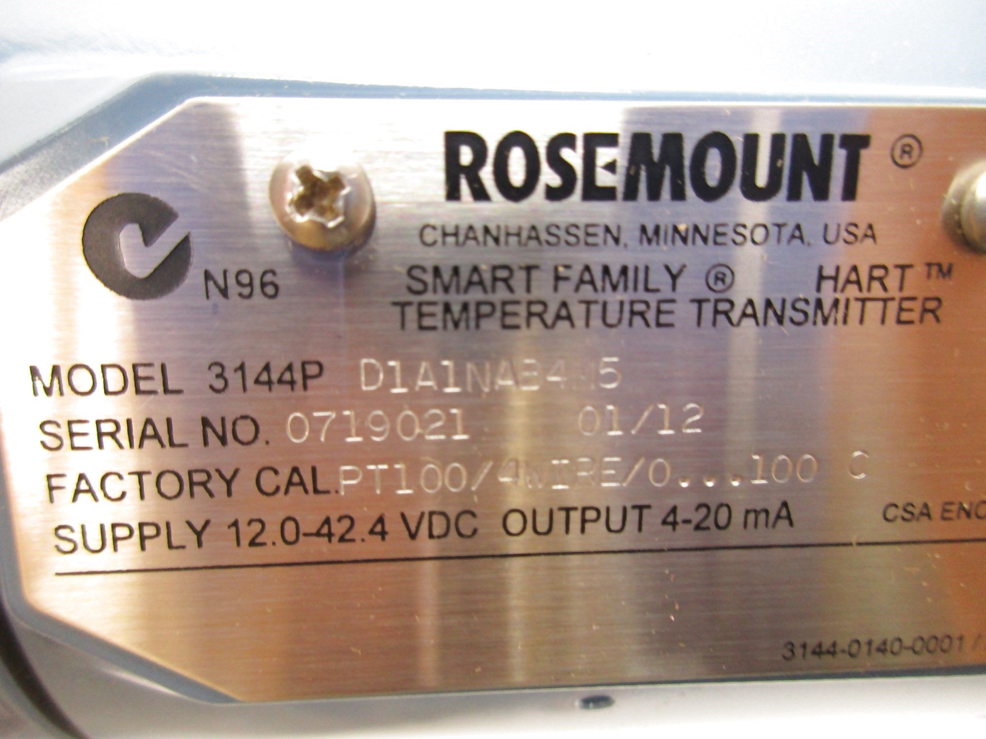 ROSEMOUNT 3144PD1A1NAB4M5 NSMP