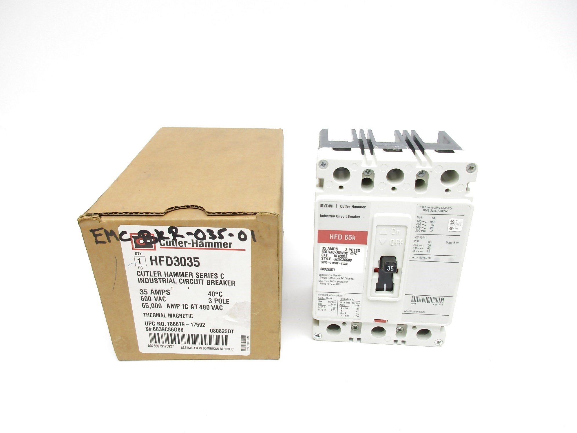 CUTLER HAMMER HFD3035 SER. C 35A 600VAC NSMP