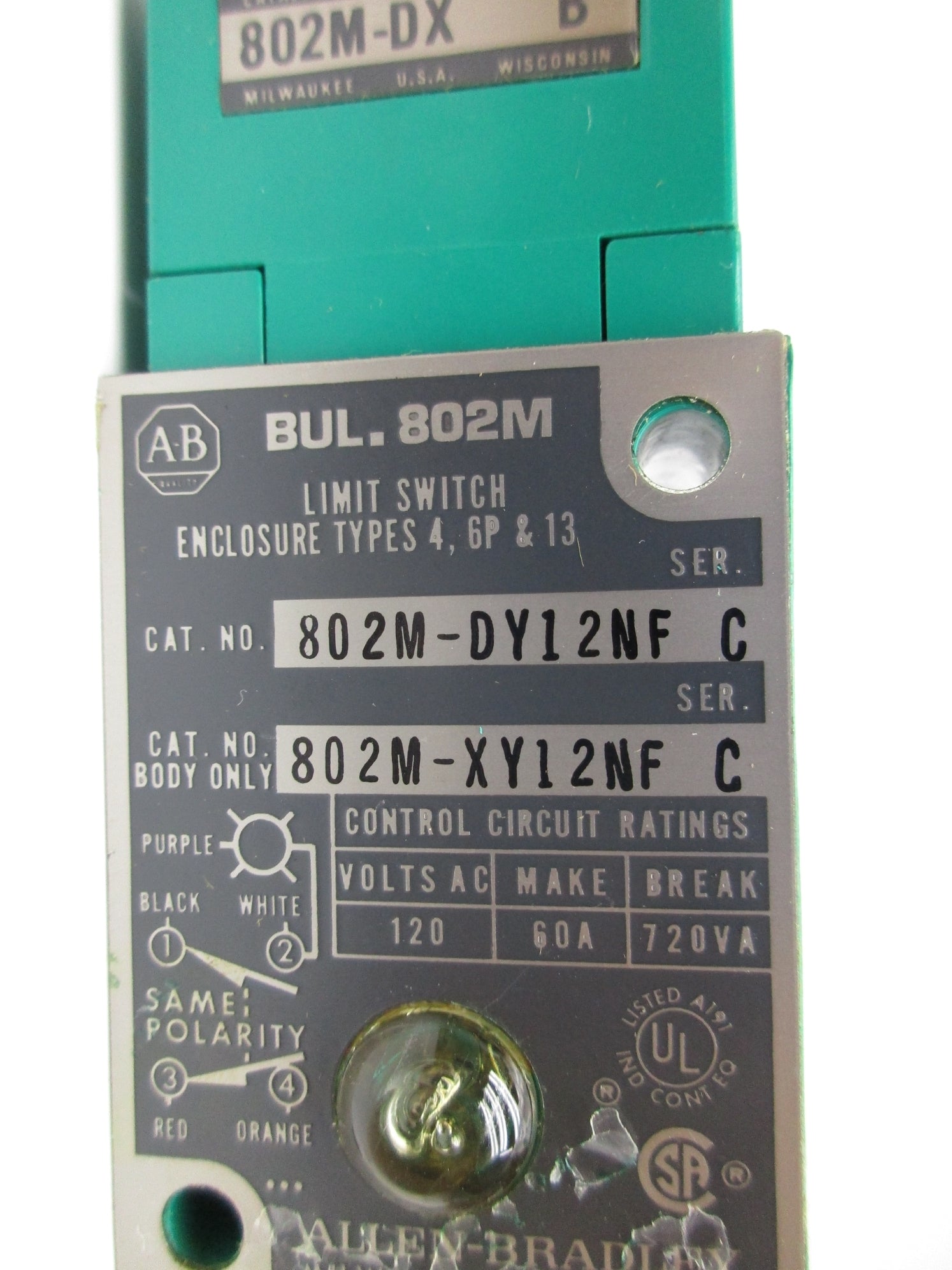 ALLEN BRADLEY 802M-DY12NF SER. C UNMP