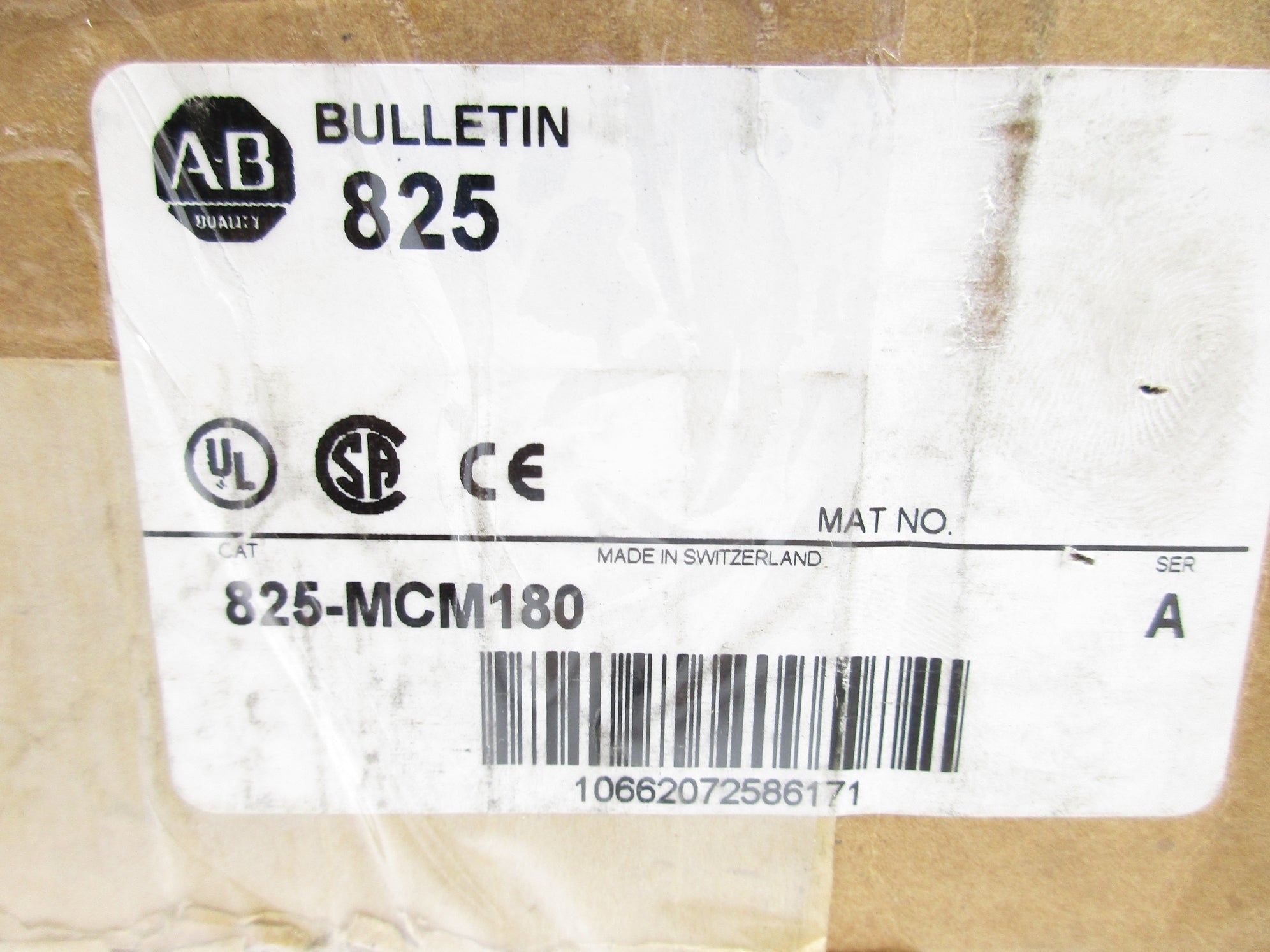 INDUSTRIAL SPARE PART 825-MCM180 SER. A (BR/WH) NSMP