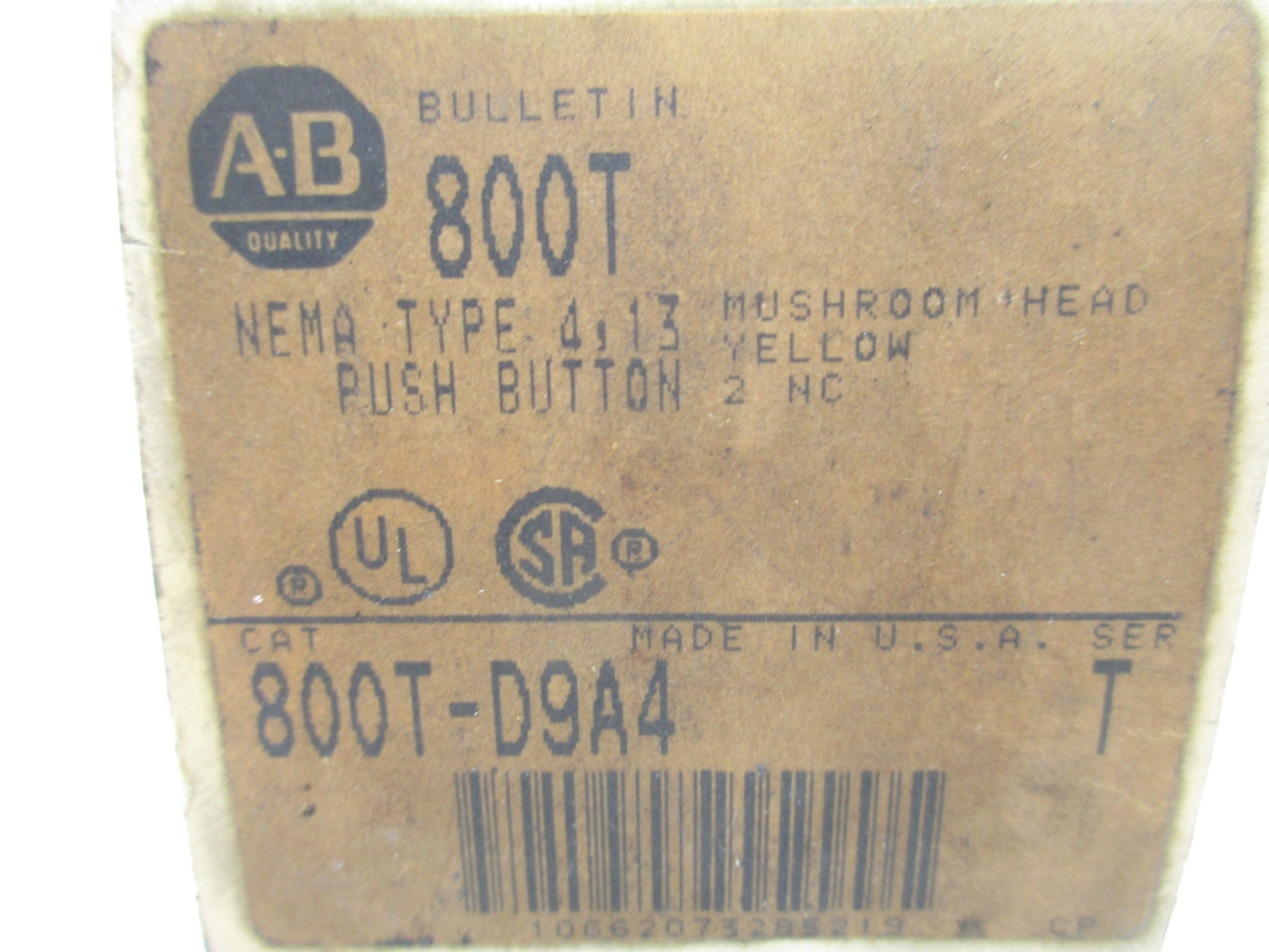 ALLEN BRADLEY 800T-D9A4 SER. T (BK/YL) NSMP