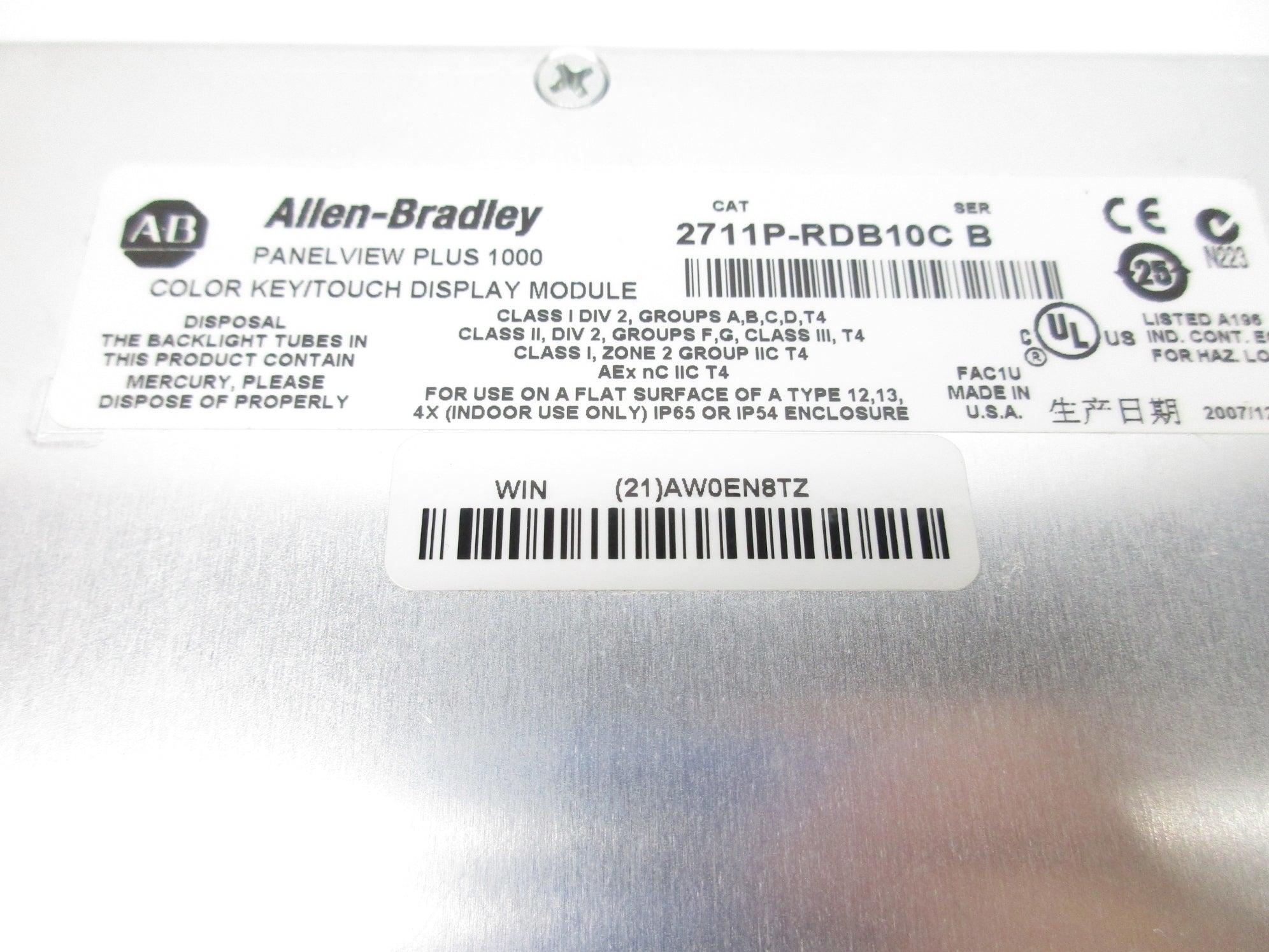 ALLEN BRADLEY 2711P-B10C4D2 SER. A NSNP