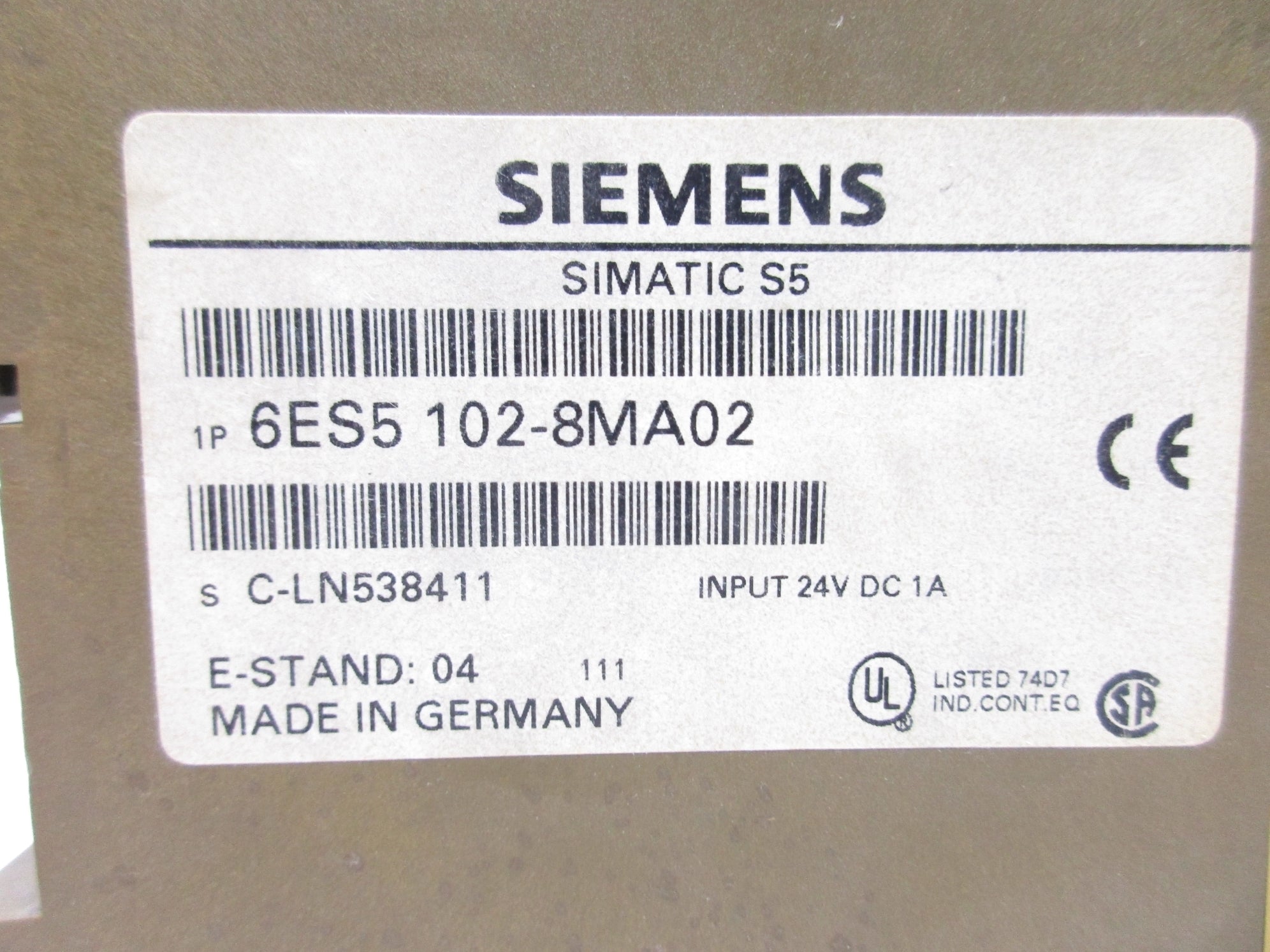 SIEMENS 6ES5102-8MA02 UNMP