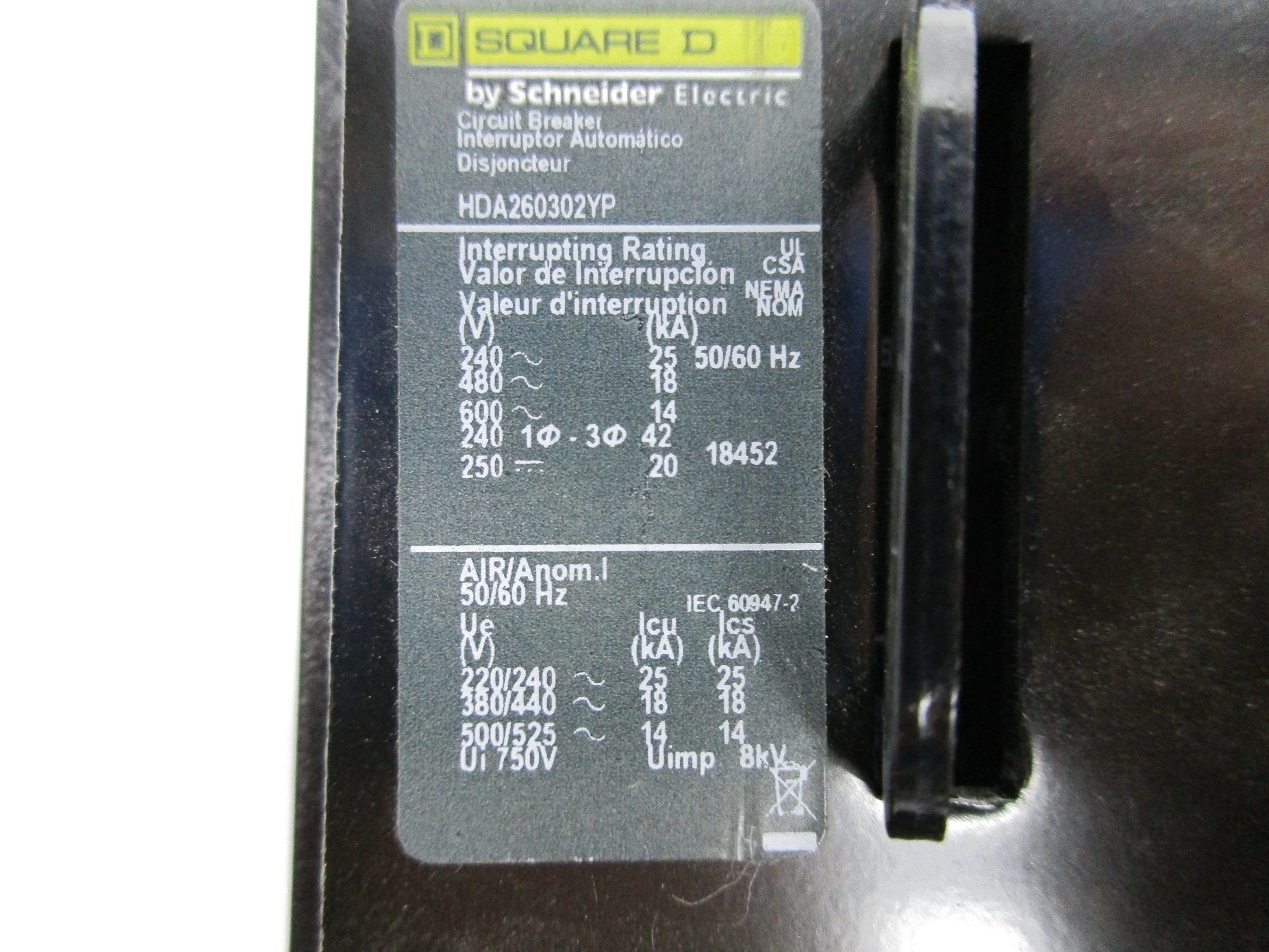 SQUARE D HDA260302YP 30A 220/240V NSNP