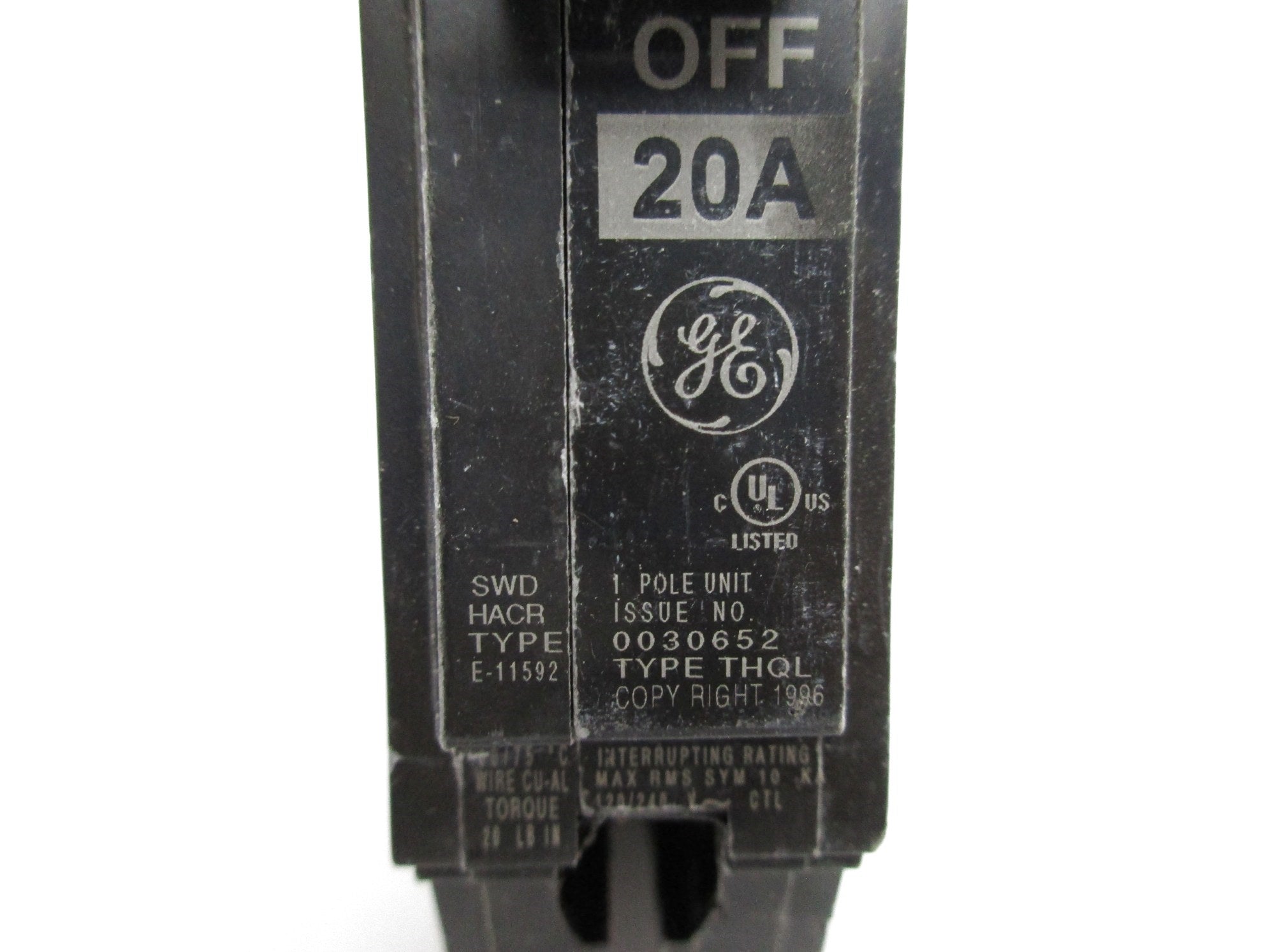 GENERAL ELECTRIC THQL120 120/240VAC 20A NSNP