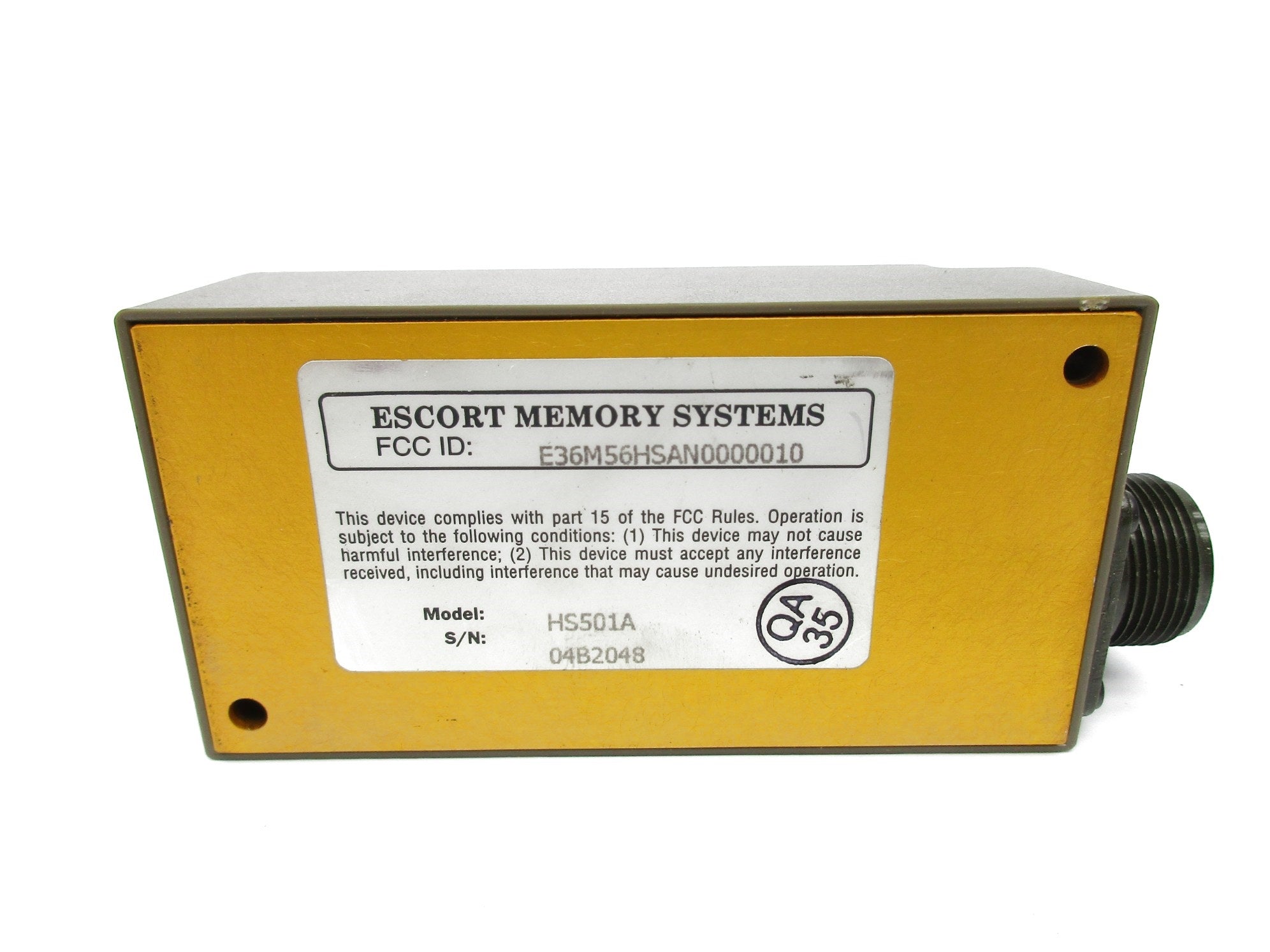 ESCORT MEMORY SYSTEMS HS501A NSNP