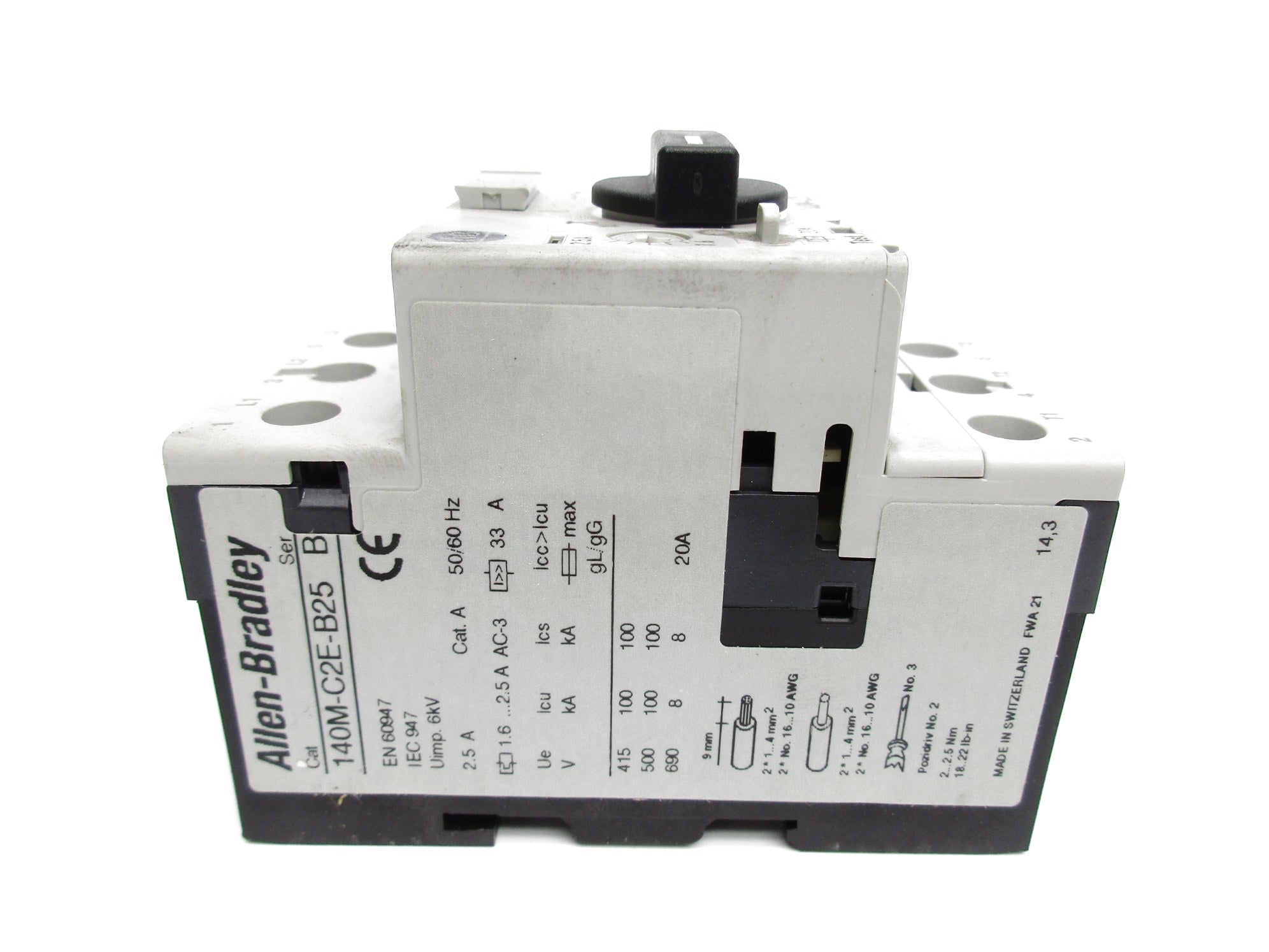 ALLEN BRADLEY 140M-C2E-B25 SER. B 690V 1.6-2.5A UNMP