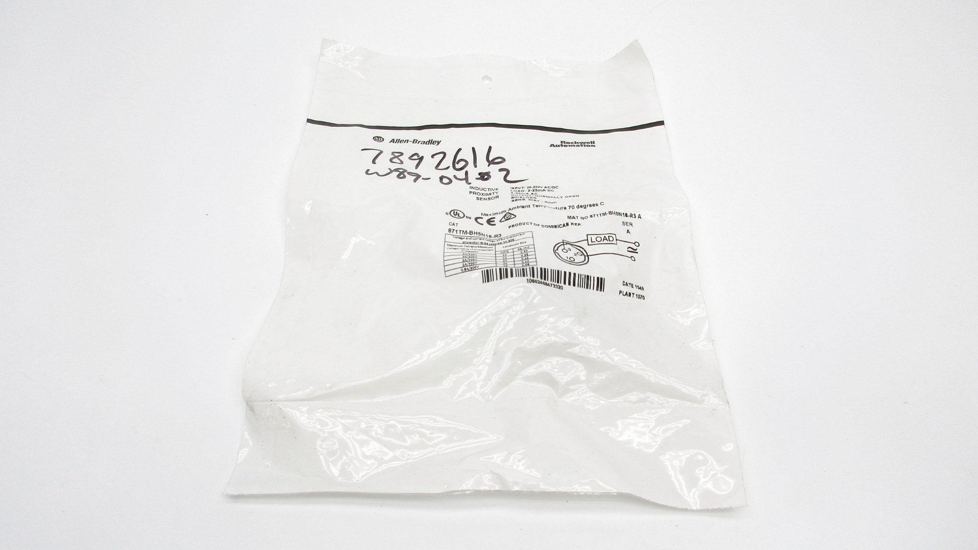 ALLEN BRADLEY 871TM-BH5N18-R3 SER. A 20-250VAC/DC NSMP