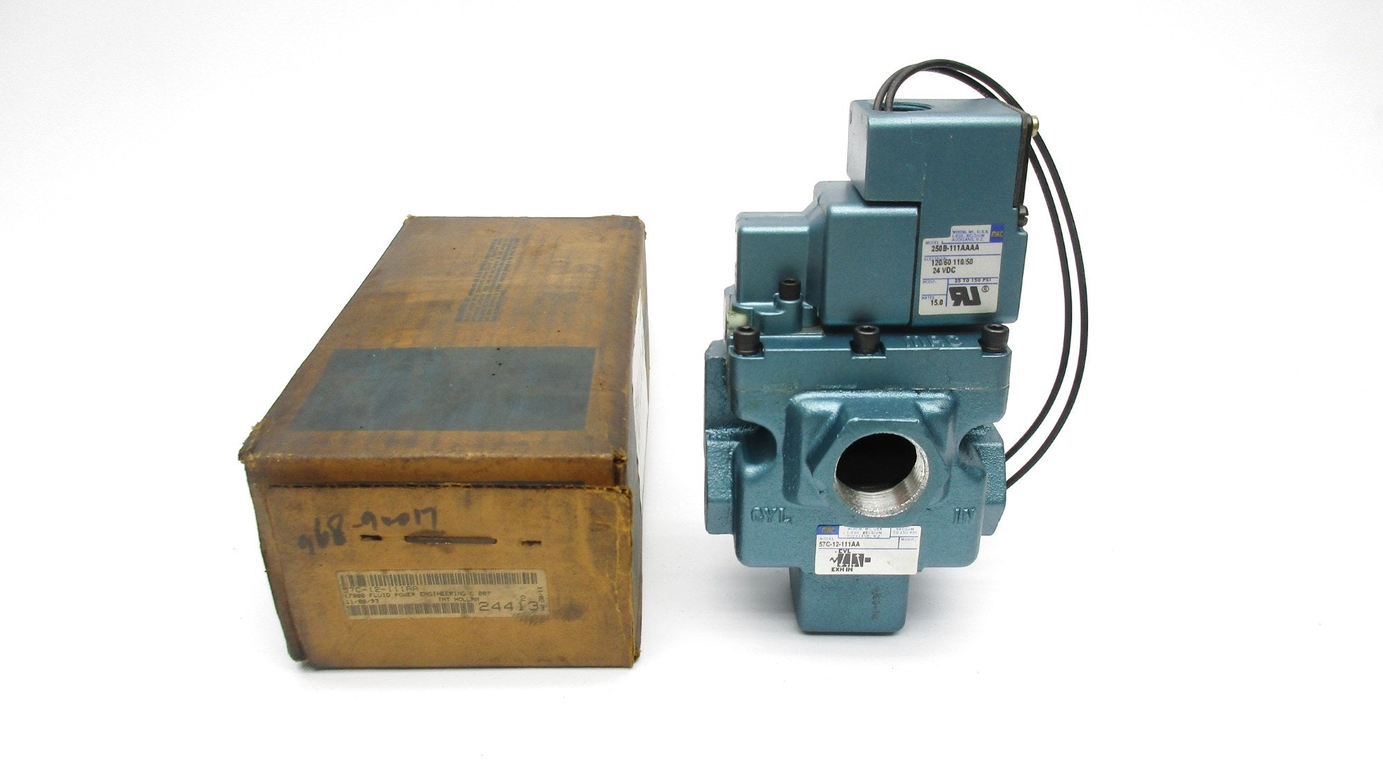 MAC 57C-12-111AA 120/60 110/50 25-150PSI 24VDC NSMP