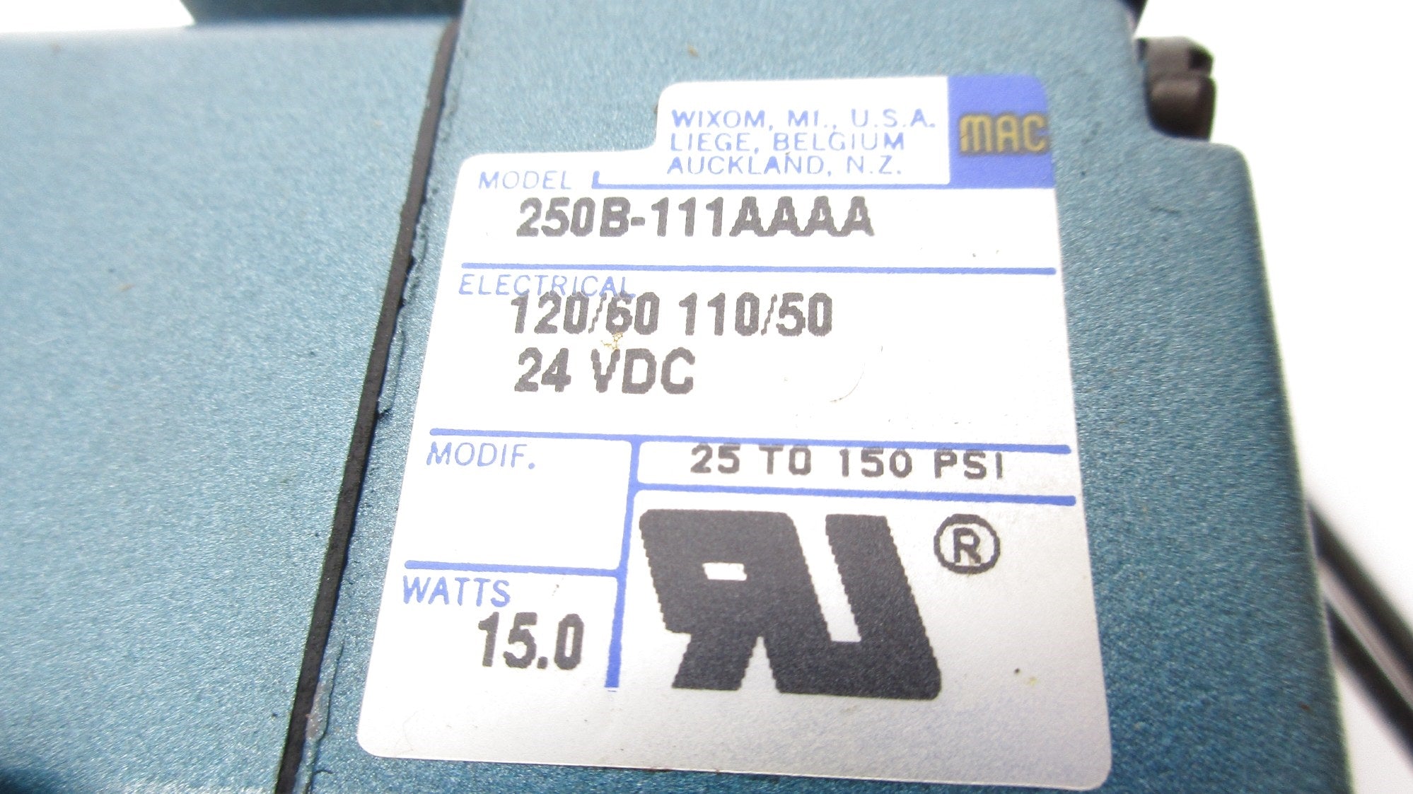 MAC 57C-12-111AA 120/60 110/50 25-150PSI 24VDC NSMP