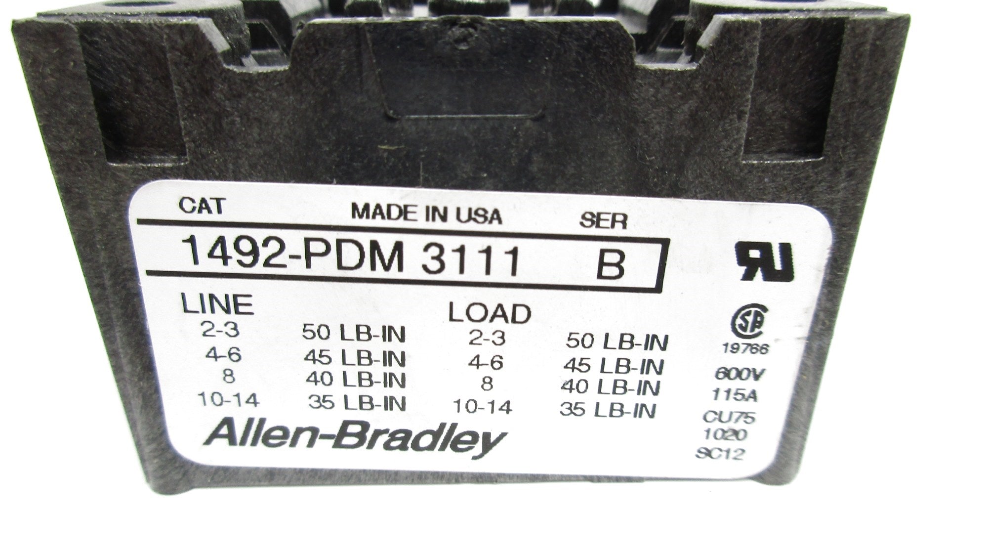 ALLEN BRADLEY 1492-PDM3111 SER. B NSNP