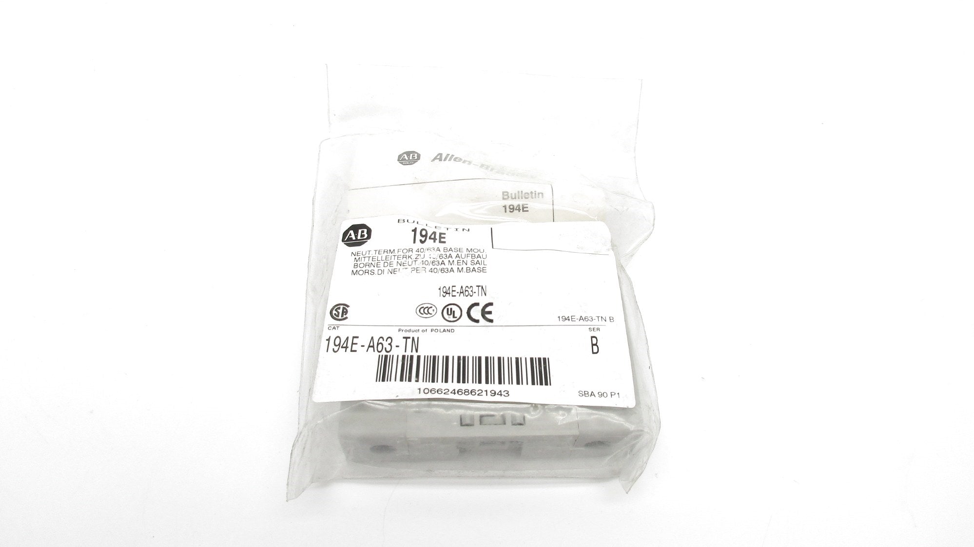 ALLEN BRADLEY 194E-A63-TN SER. B NSMP