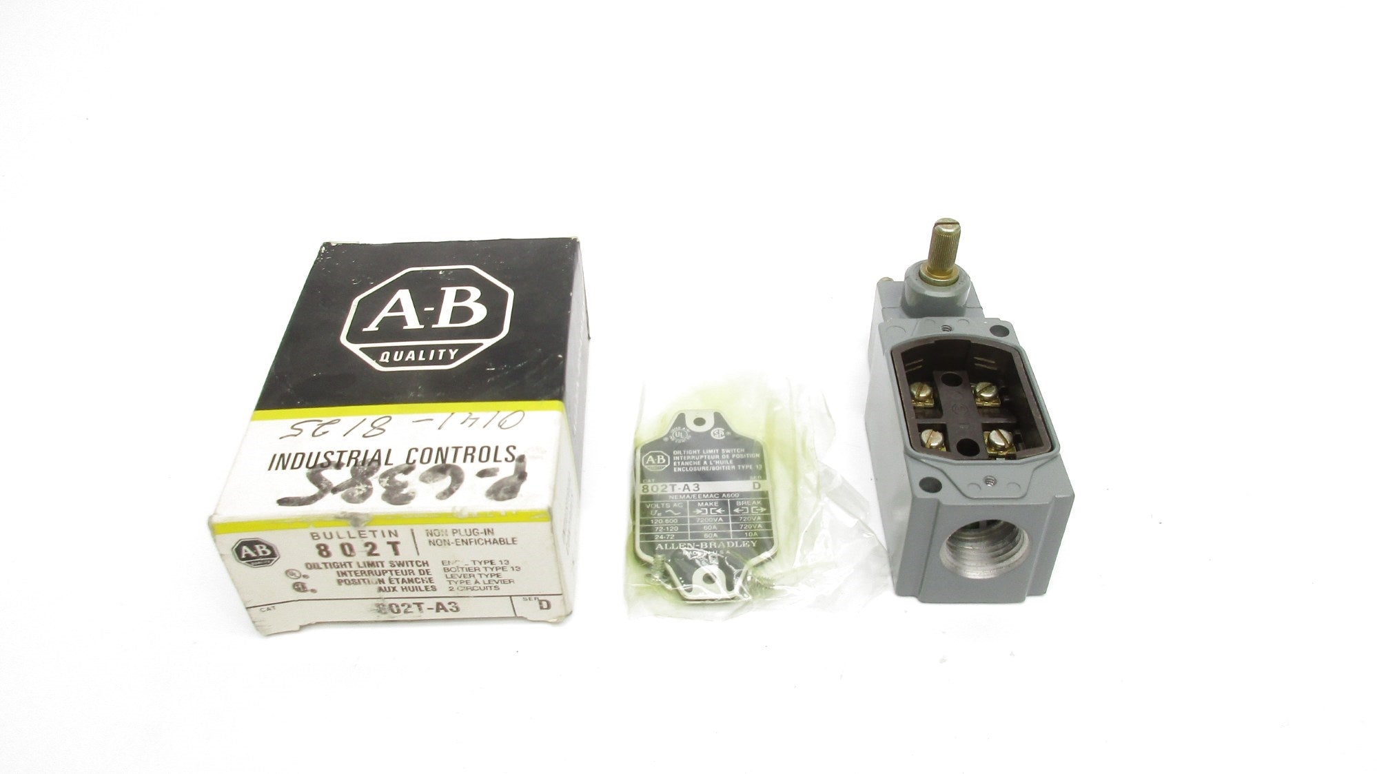 ALLEN BRADLEY 802T-A3 SER. D (BK/YL) NSMP