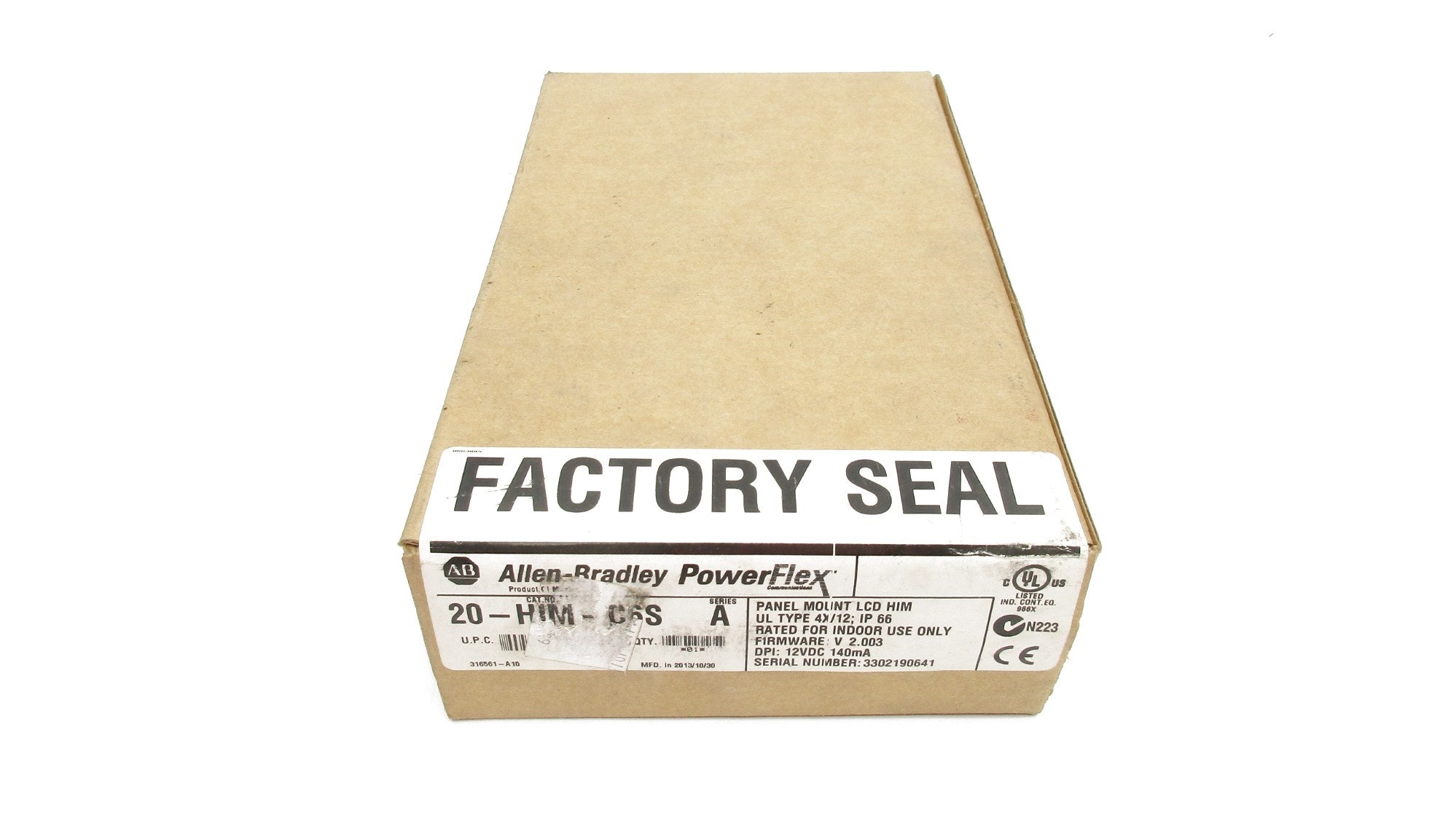 ALLEN BRADLEY 20-HIM-C6S SER. A F/W 2.003 DATE: 2013 NSFS