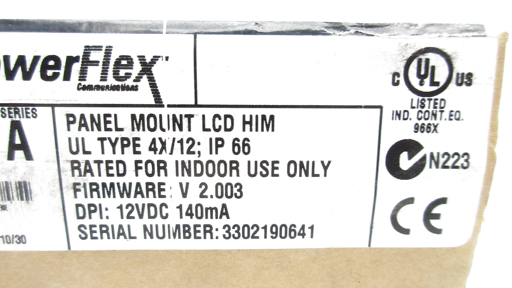 ALLEN BRADLEY 20-HIM-C6S SER. A F/W 2.003 DATE: 2013 NSFS