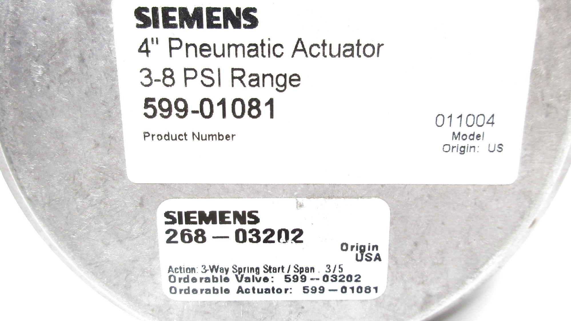 SIEMENS 268-03202 3-8PSI NSNP