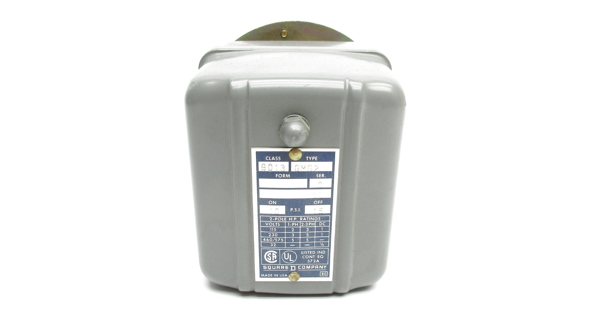 SQUARE D 9013GMG2 SER. C 10-15PSI NSNP