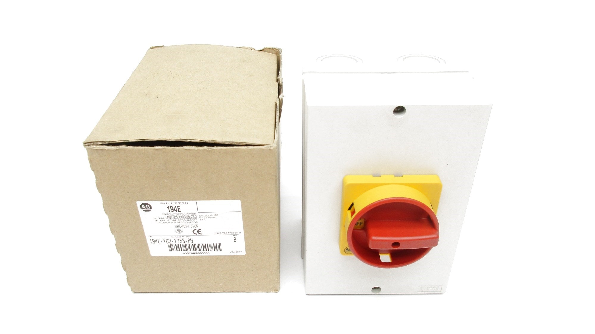 ALLEN BRADLEY 194E-Y63-1753-6N SER. B (BR/WH) NSMP