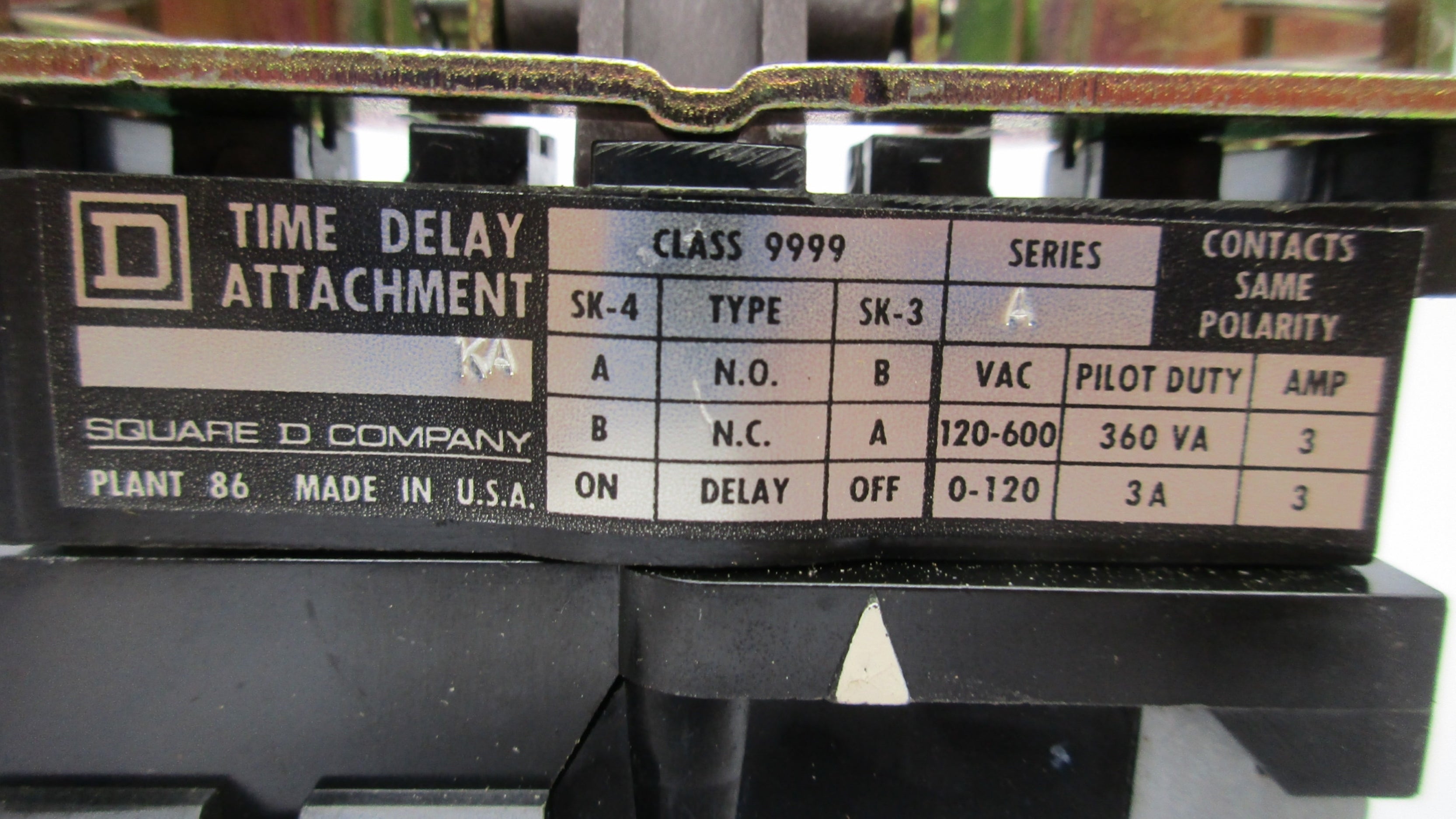 SQUARE D 9999SK3 SER. A 120-600VAC 3A NSNP