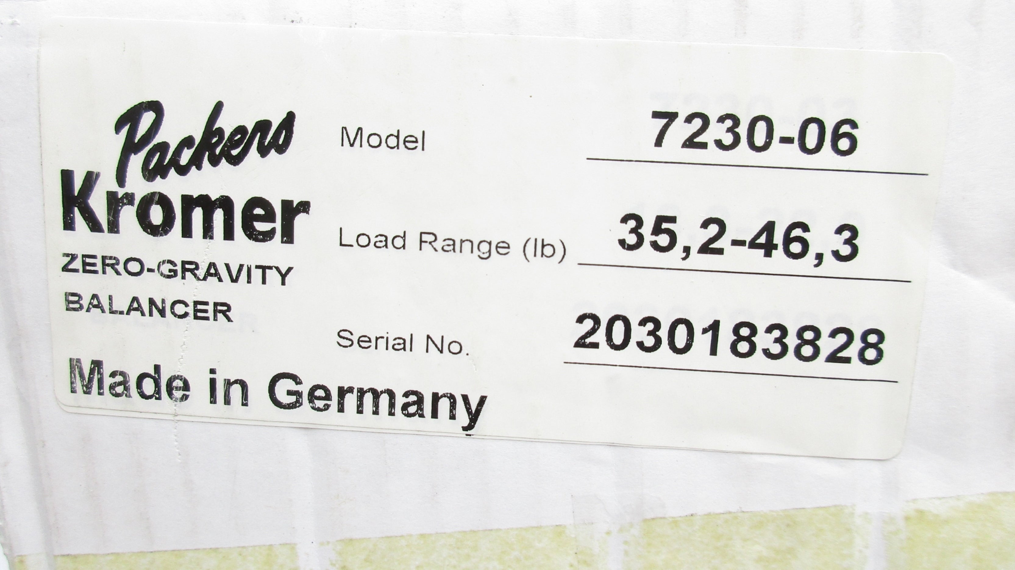 PACKERS KROMER 7230-06 NSMP