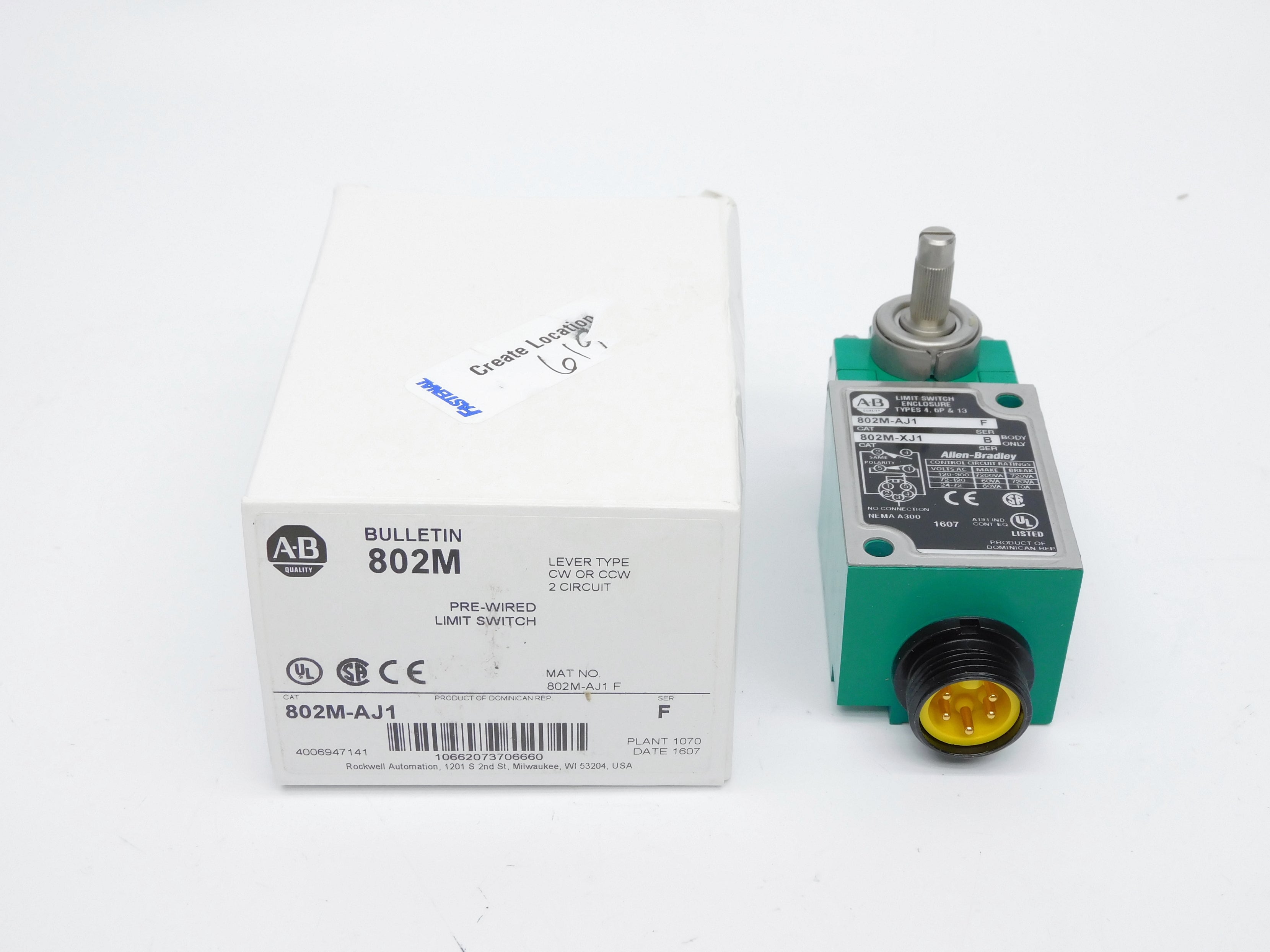 ALLEN BRADLEY 802M-AJ1 SER. F (WH) NSMP