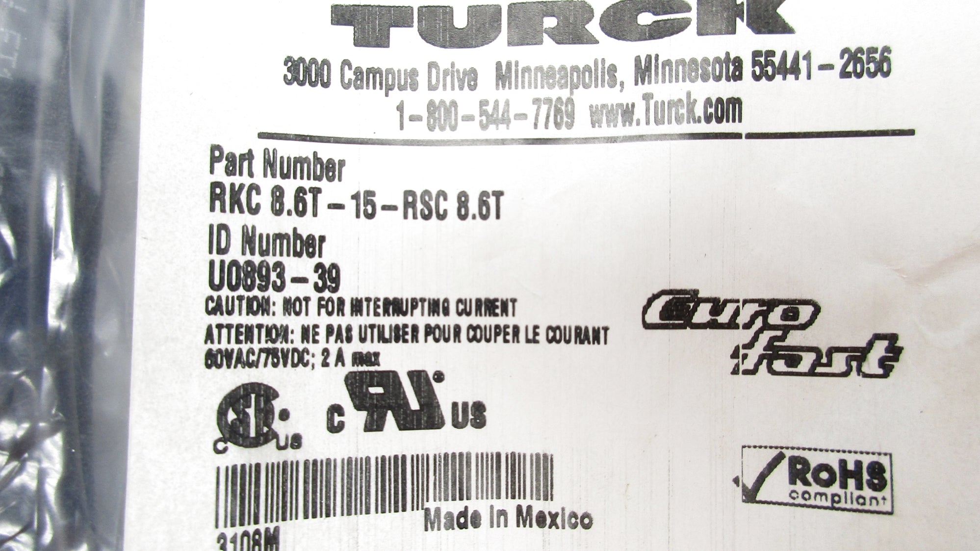 TURCK RKC8.6T-15-RSC8.6T NSMP