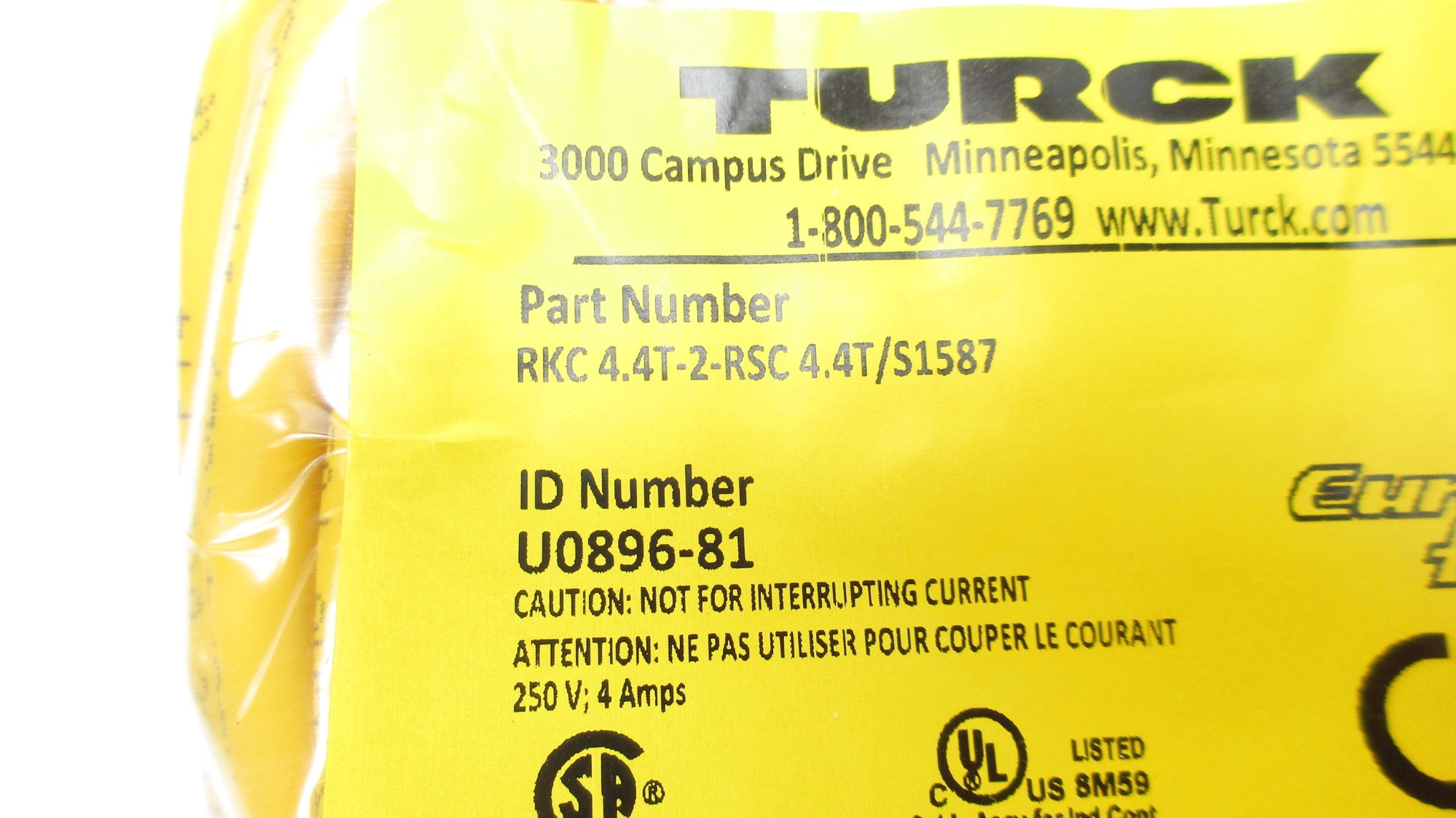 TURCK RKC4.4T-2-RSC4.4T/S1587 NSMP