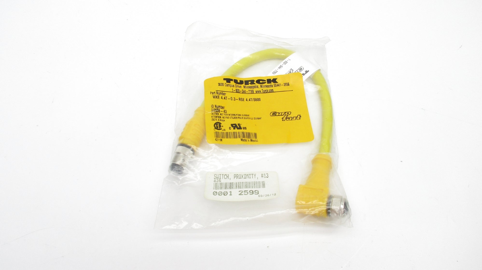 TURCK WKE4.4T-0.3-RSE4.4T/S600 NSMP