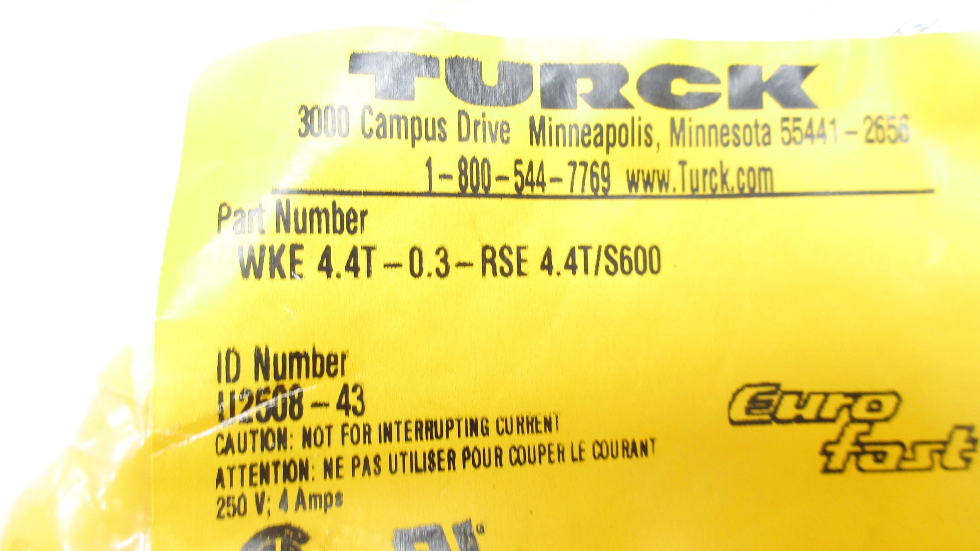 TURCK WKE4.4T-0.3-RSE4.4T/S600 NSMP
