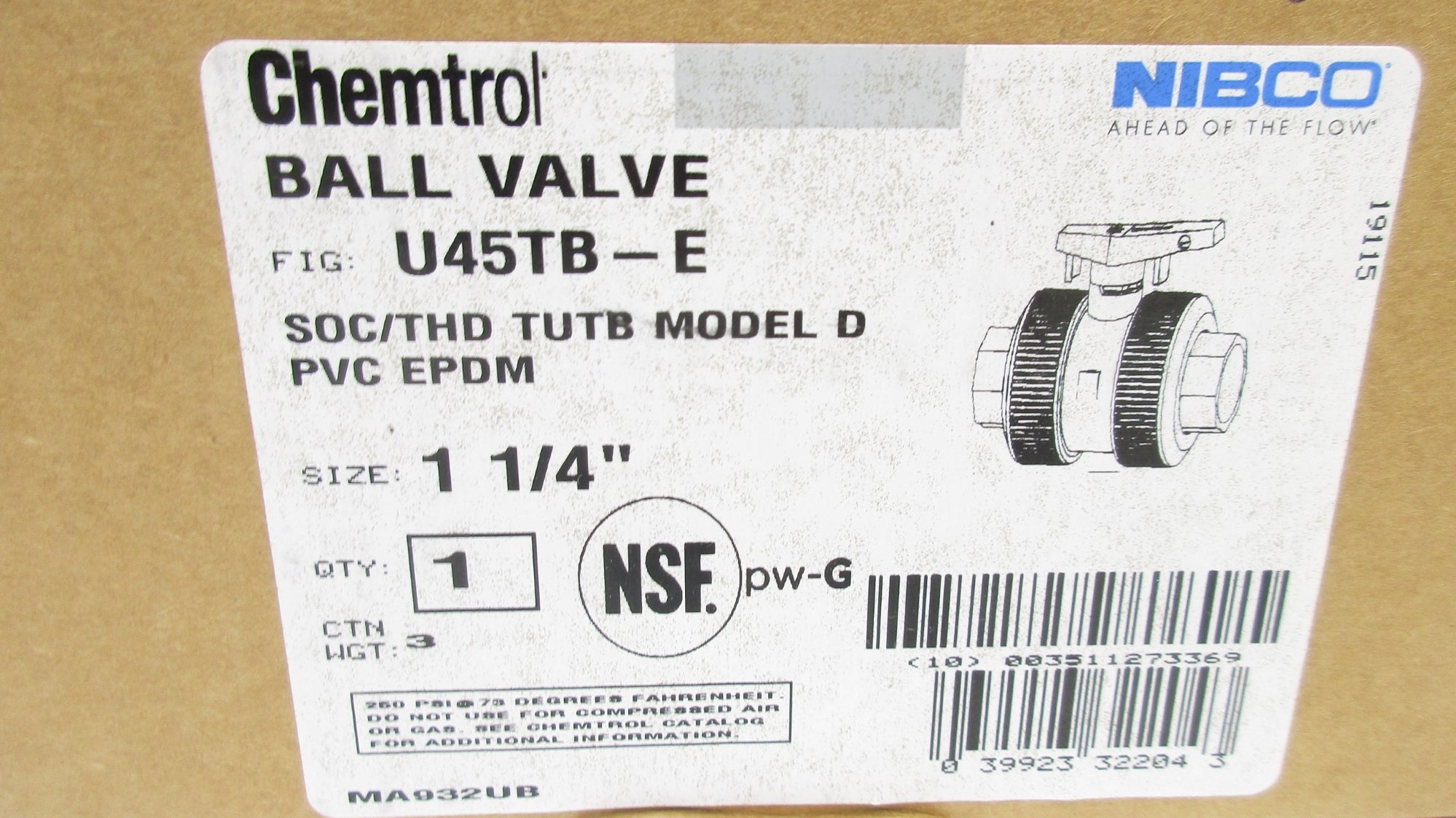 CHEMTROL U45TB-E-1-1/4 NSMP