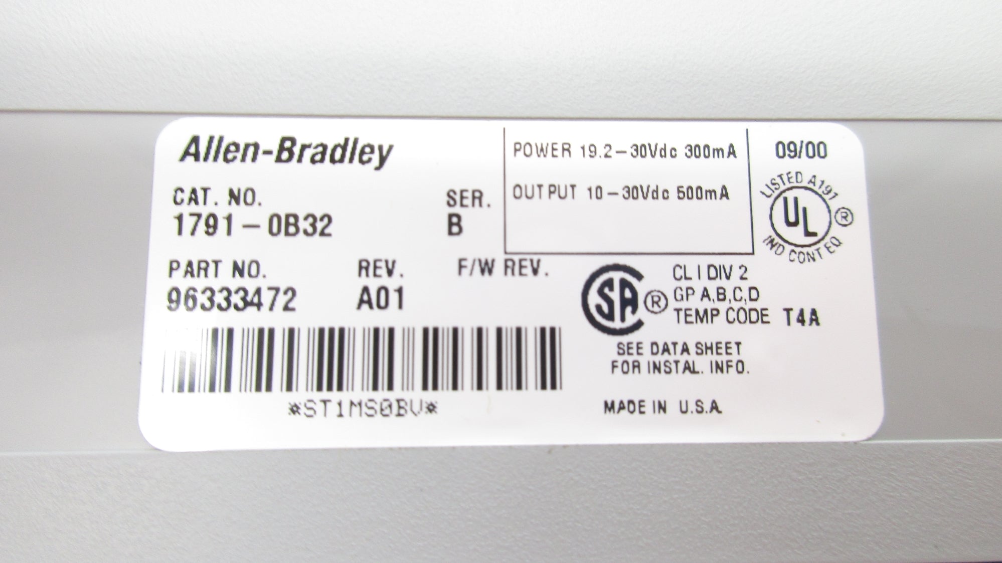ALLEN BRADLEY 1791-0B32 SER. B NSMP