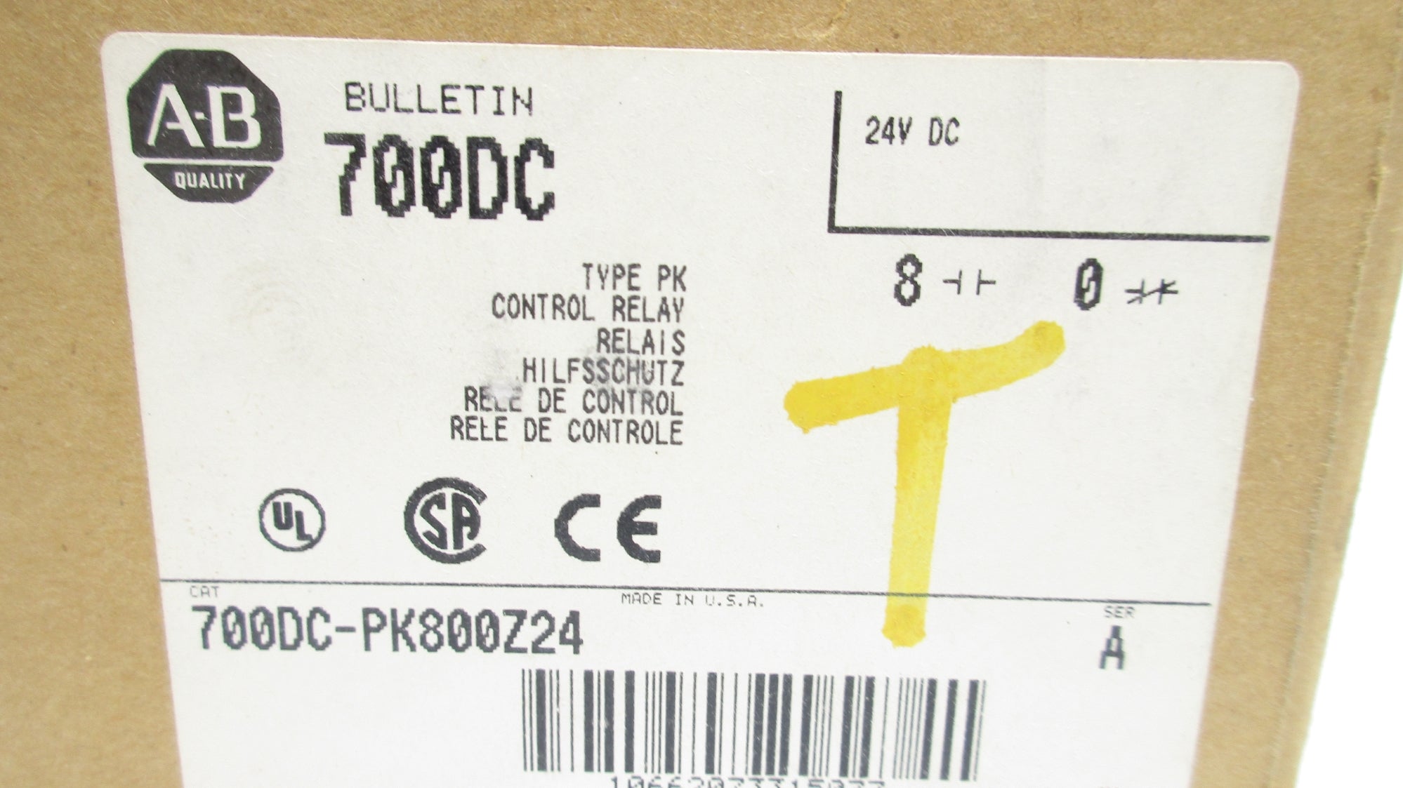 INDUSTRIAL SPARE PART 700DC-PK800Z24 SER. A 24VDC (BR/WH) NSMP