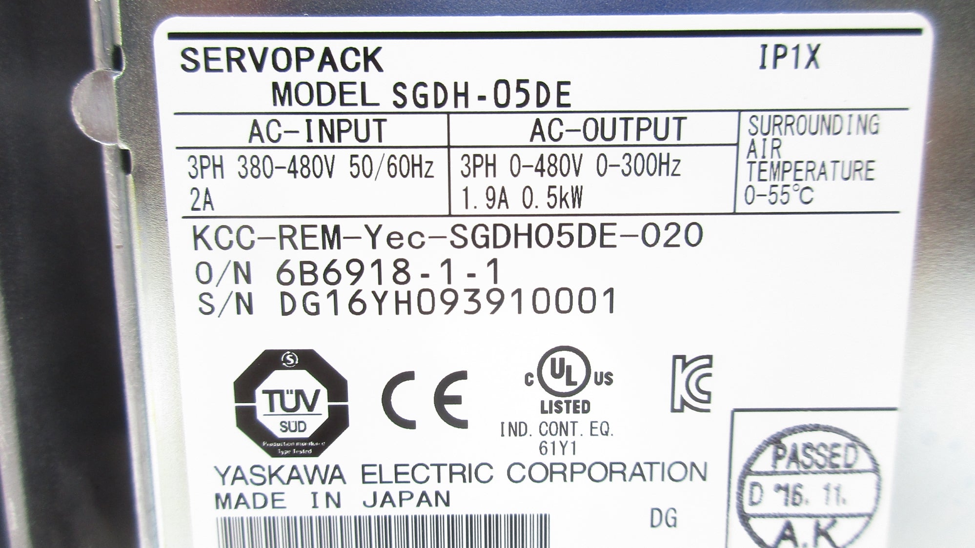YASKAWA SGDH-05DE NSMP