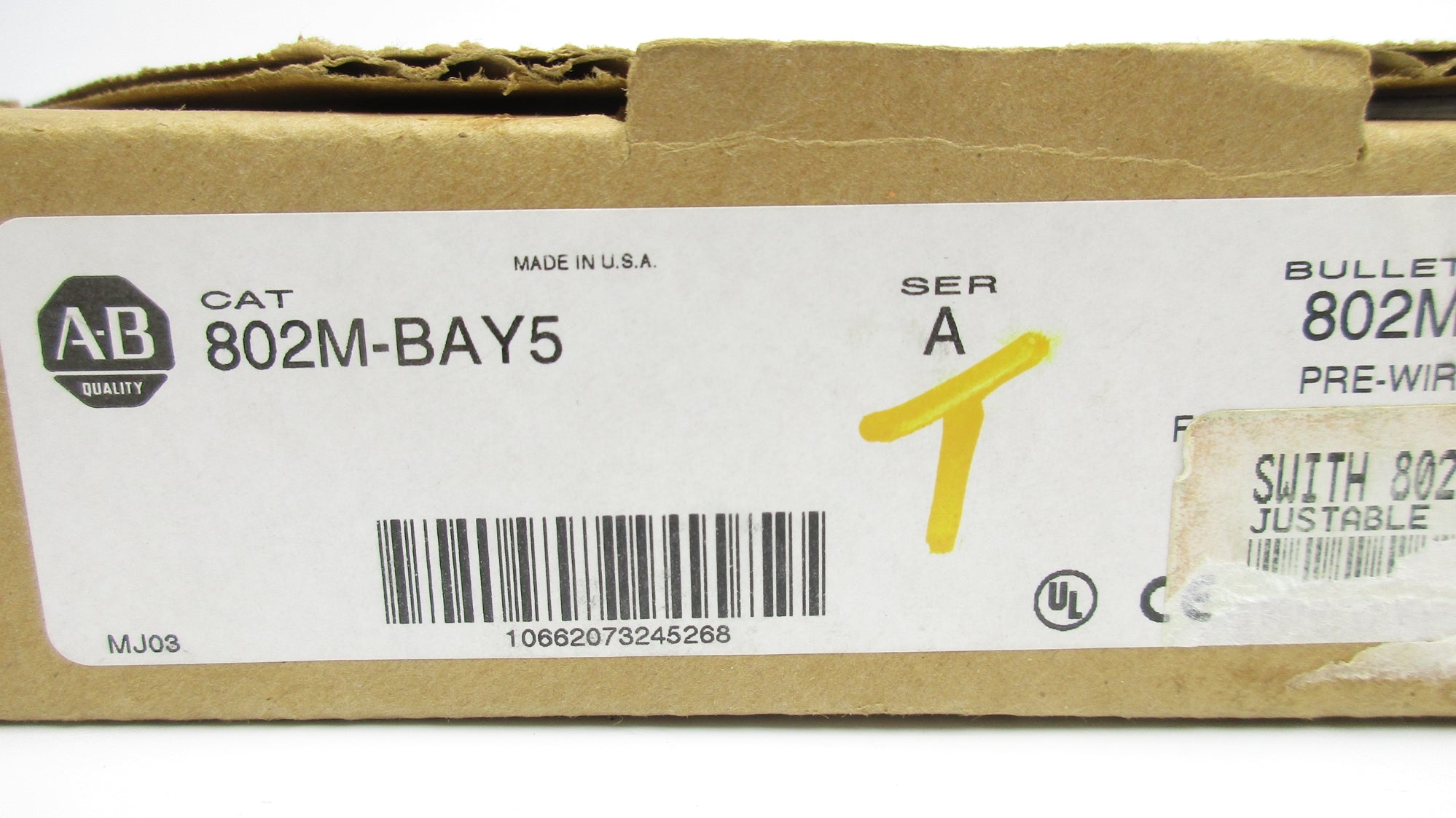 ALLEN BRADLEY 802M-BAY5 SER. A (BR/WH) NSMP