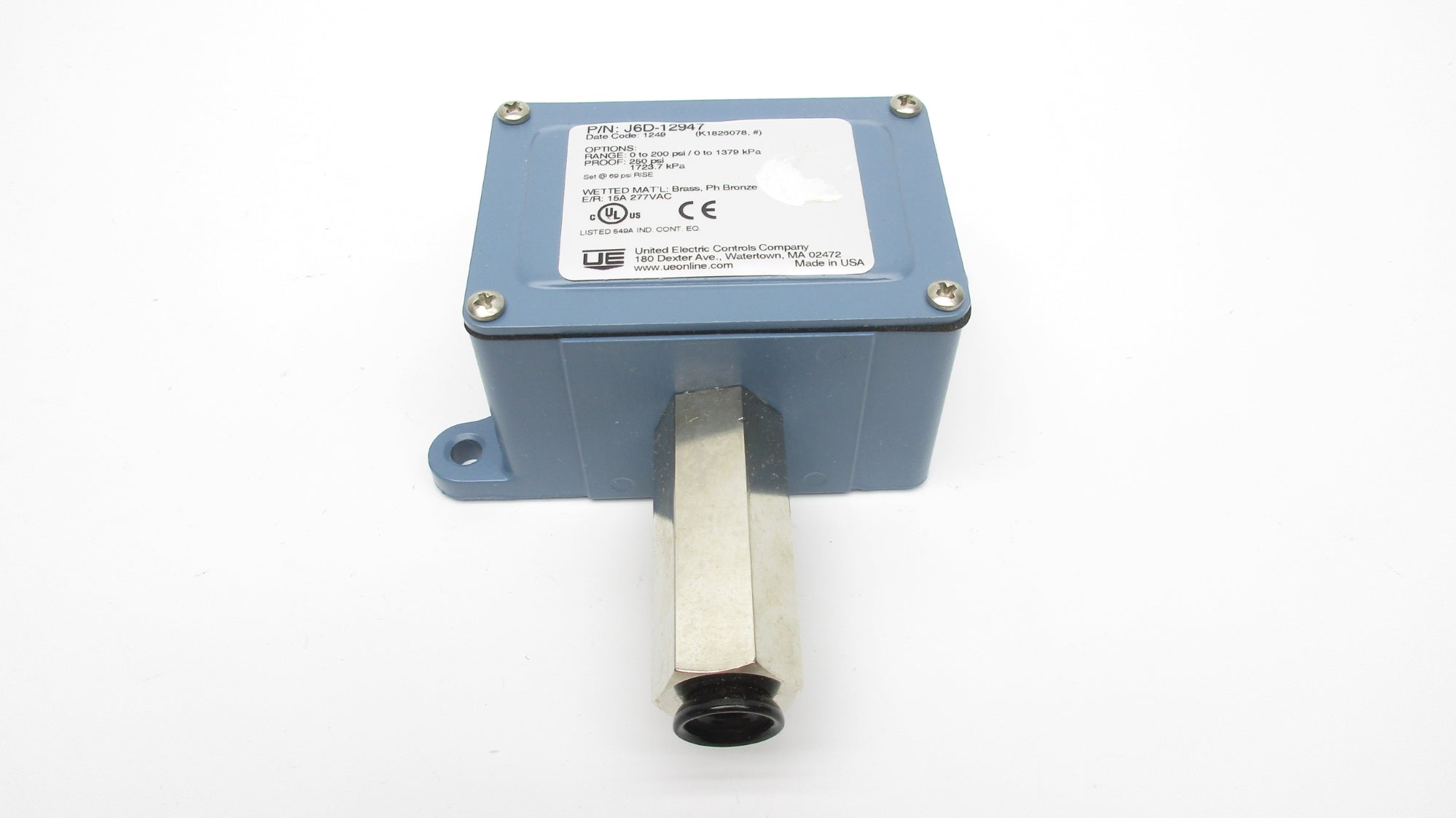 UNITED ELECTRIC J6D-12947 0-200PSI NSMP