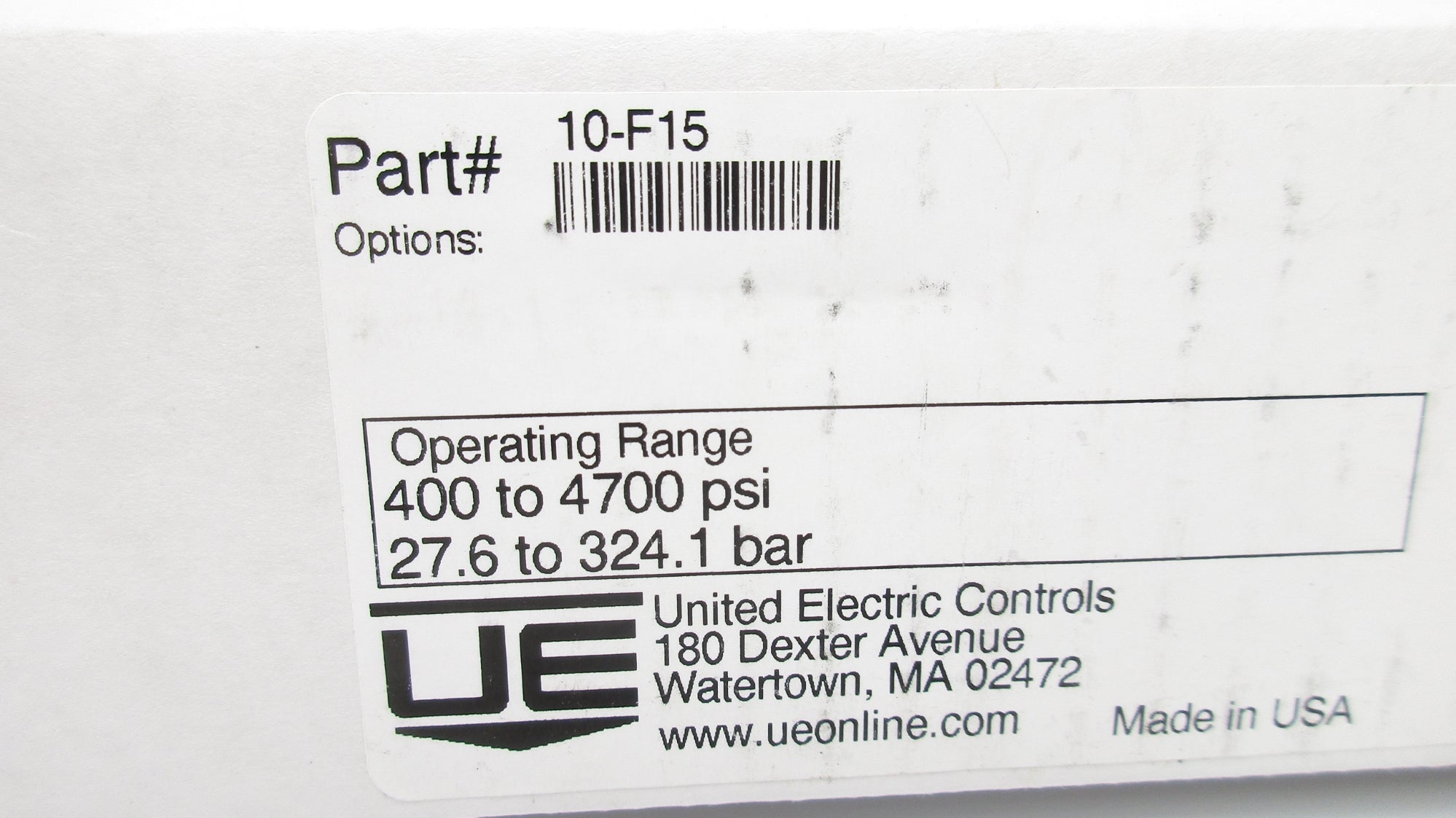 UNITED ELECTRIC 10-F15 400-4700PSI NSMP