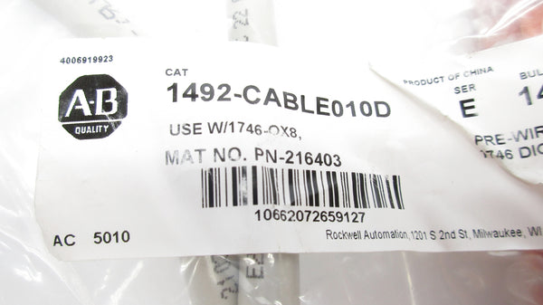 ALLEN BRADLEY 1492-CABLE010D SER. E NSMP